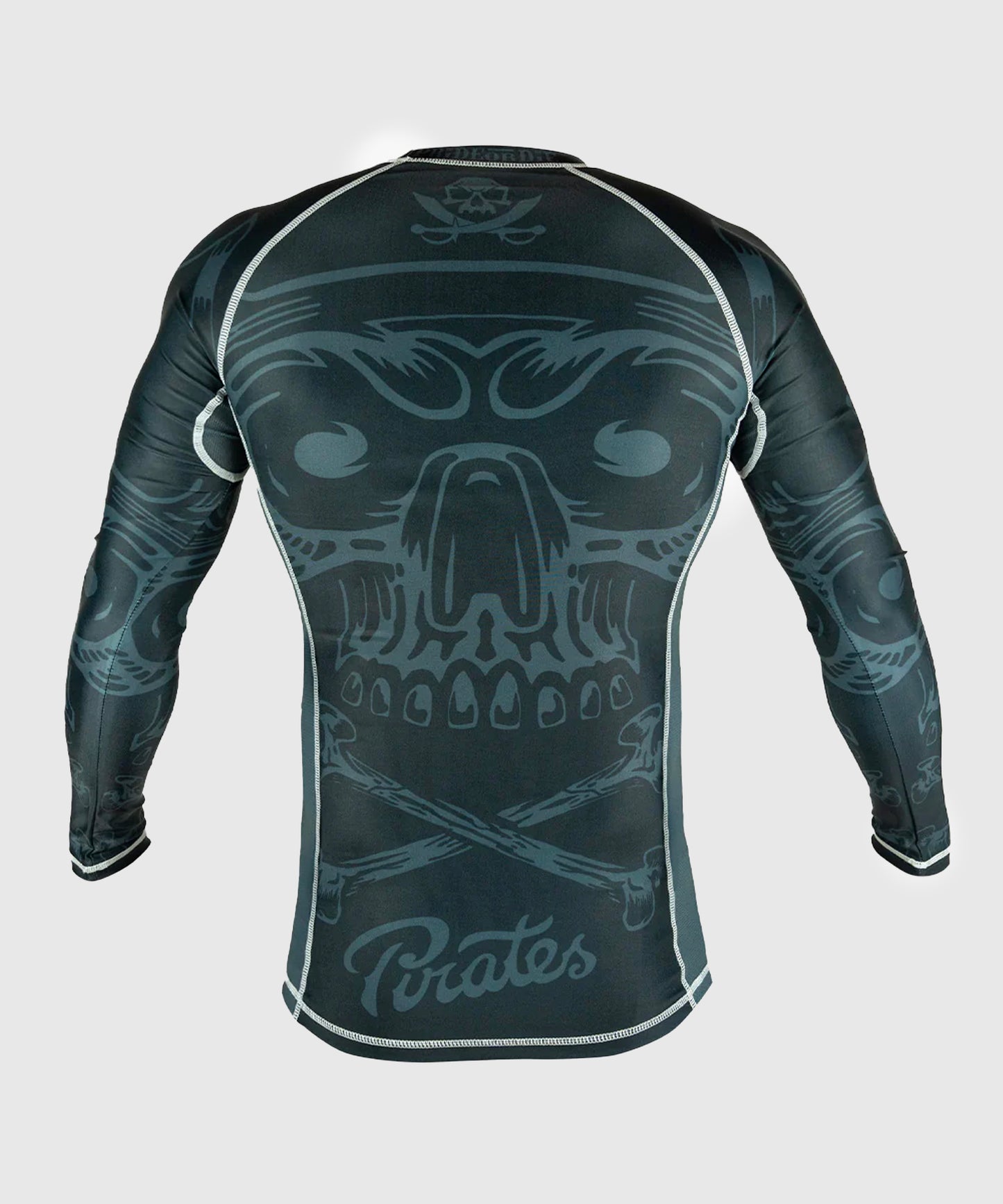 Pride Or Die Pirate V2 Langarm-Rashguard - Schwarz/Grau