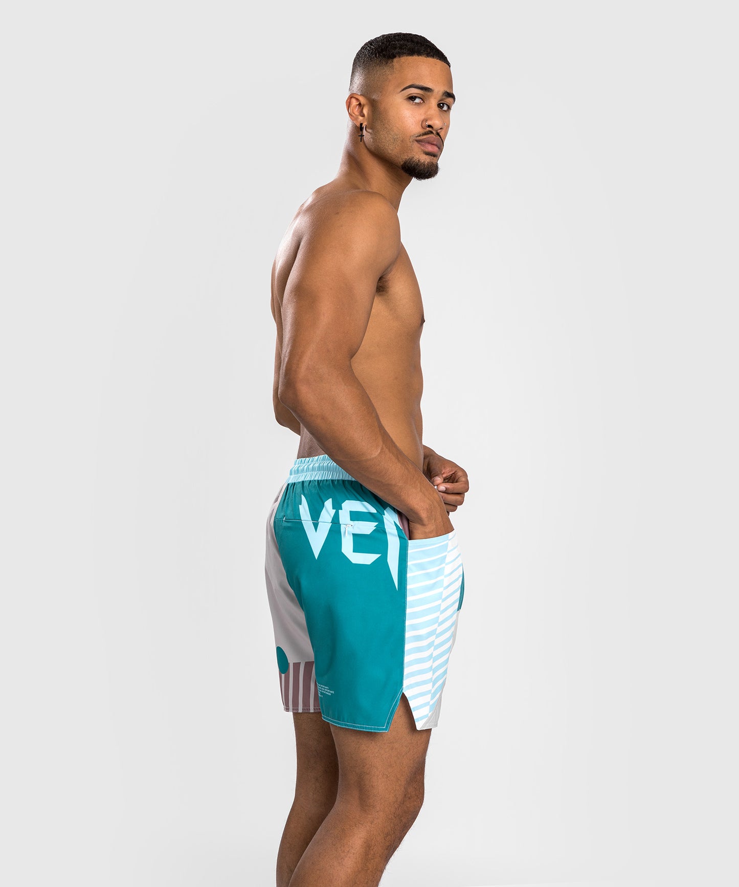 Short De Bain Venum Summer 88 - Clearwater/Bleu Mosaïque
