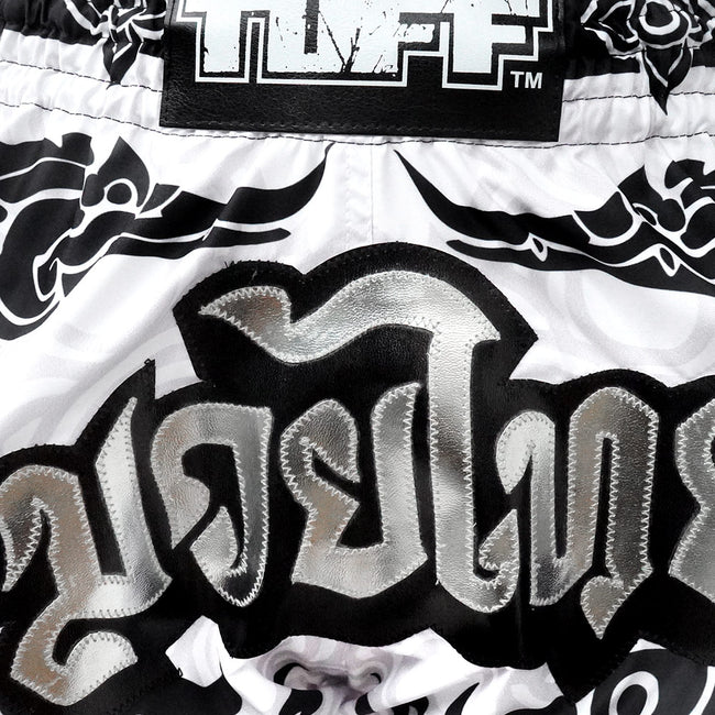 Short de Muay Thai Tuff Retro Style The Great Hongsa - Blanc
