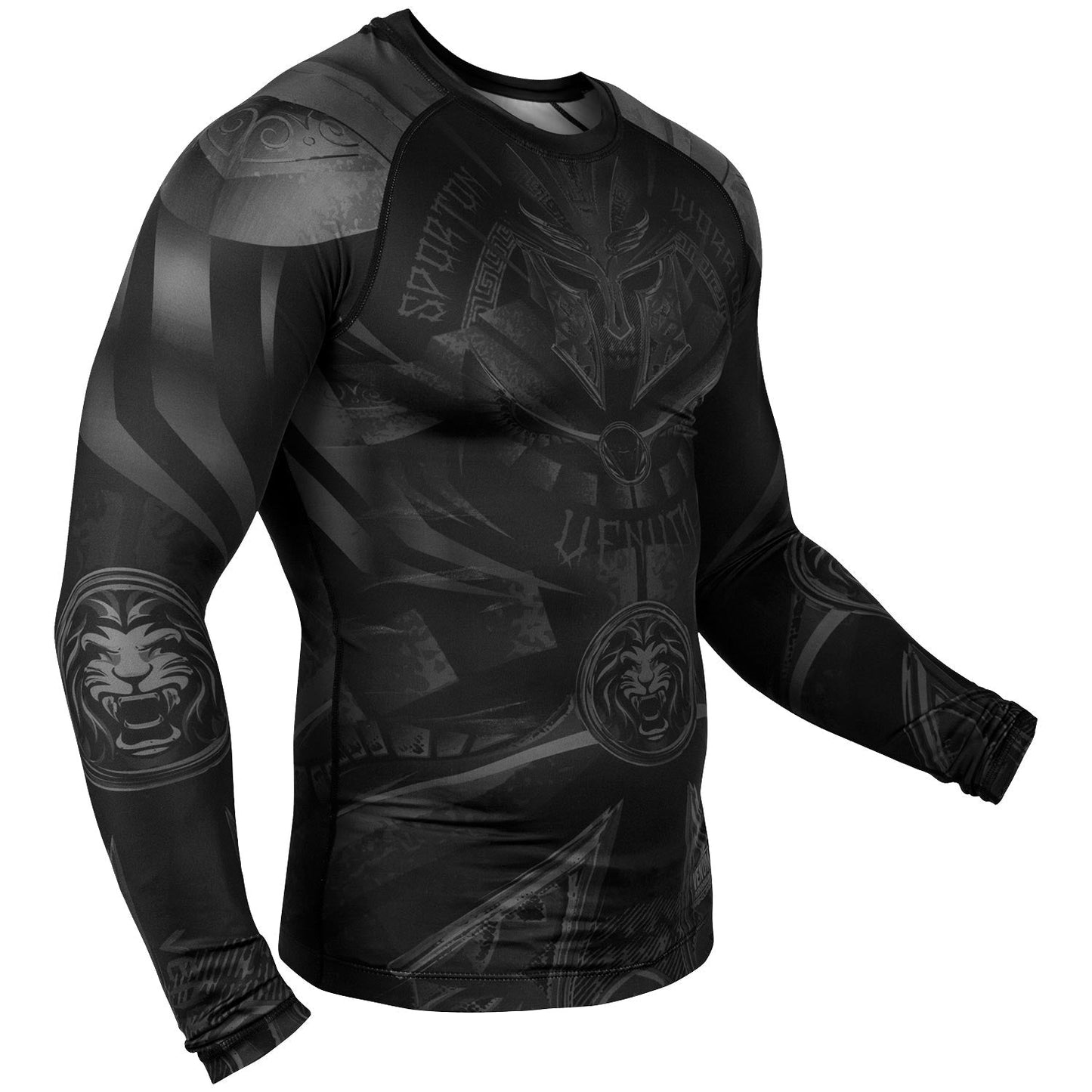 Rashguard Venum Gladiator 3.0 Manches longues - Noir/Noir - Exclusivité