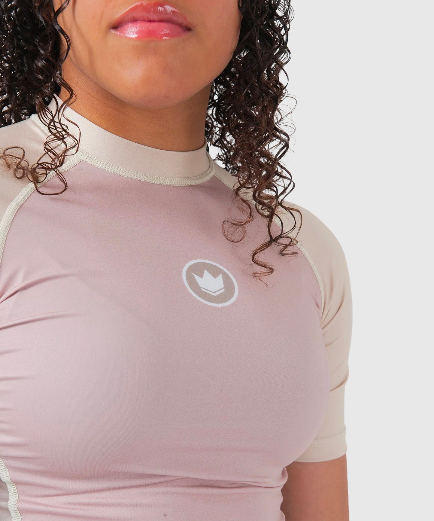 Rashguard À Manches Courtes Kingz Terra Femme - Rose/Beige