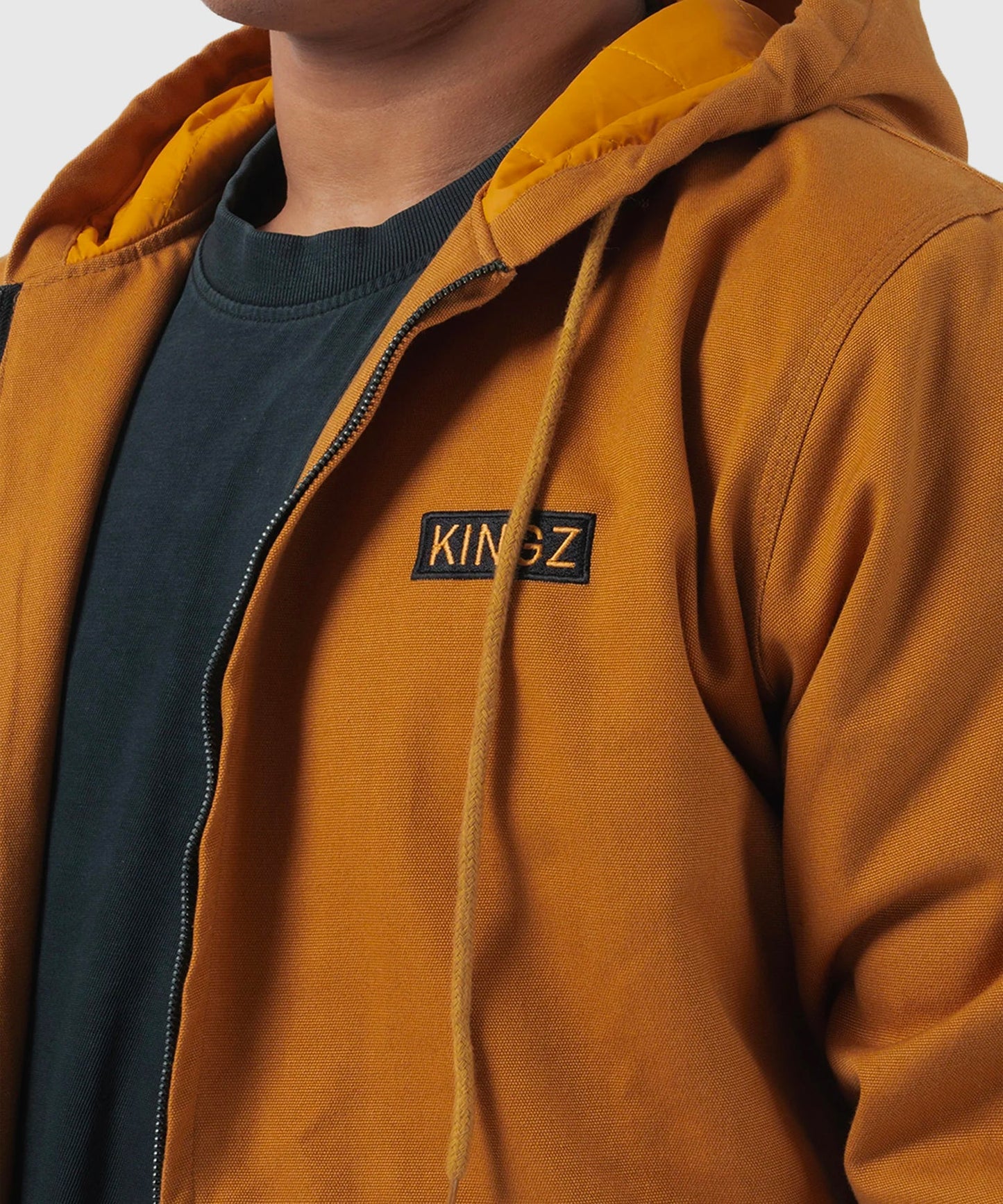 Kingz Canvas Jacke - Braun