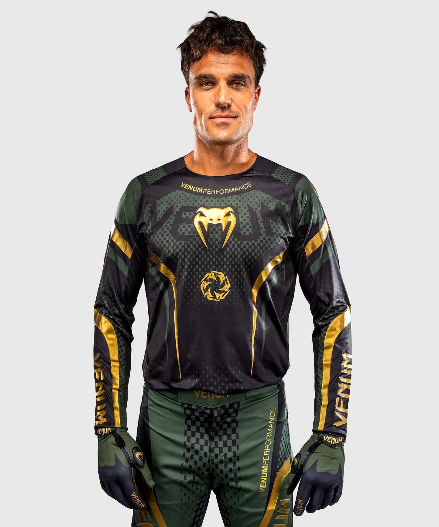 Venum MX Challenger Motocross-Trikot - Schwarz/Grün/Gold