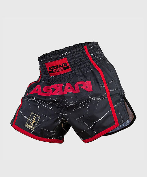 Short de Muay Thai Askari Carrara - Noir/Rouge