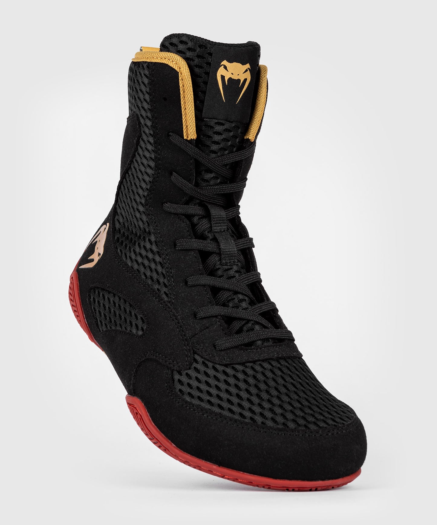 Venum Contender Calzado de Boxeo - Negro/Dorado/Rojo