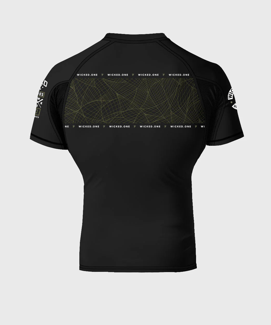 Wicked One Metaverse Rashguard a Maniche Corte - Nero/Cachi