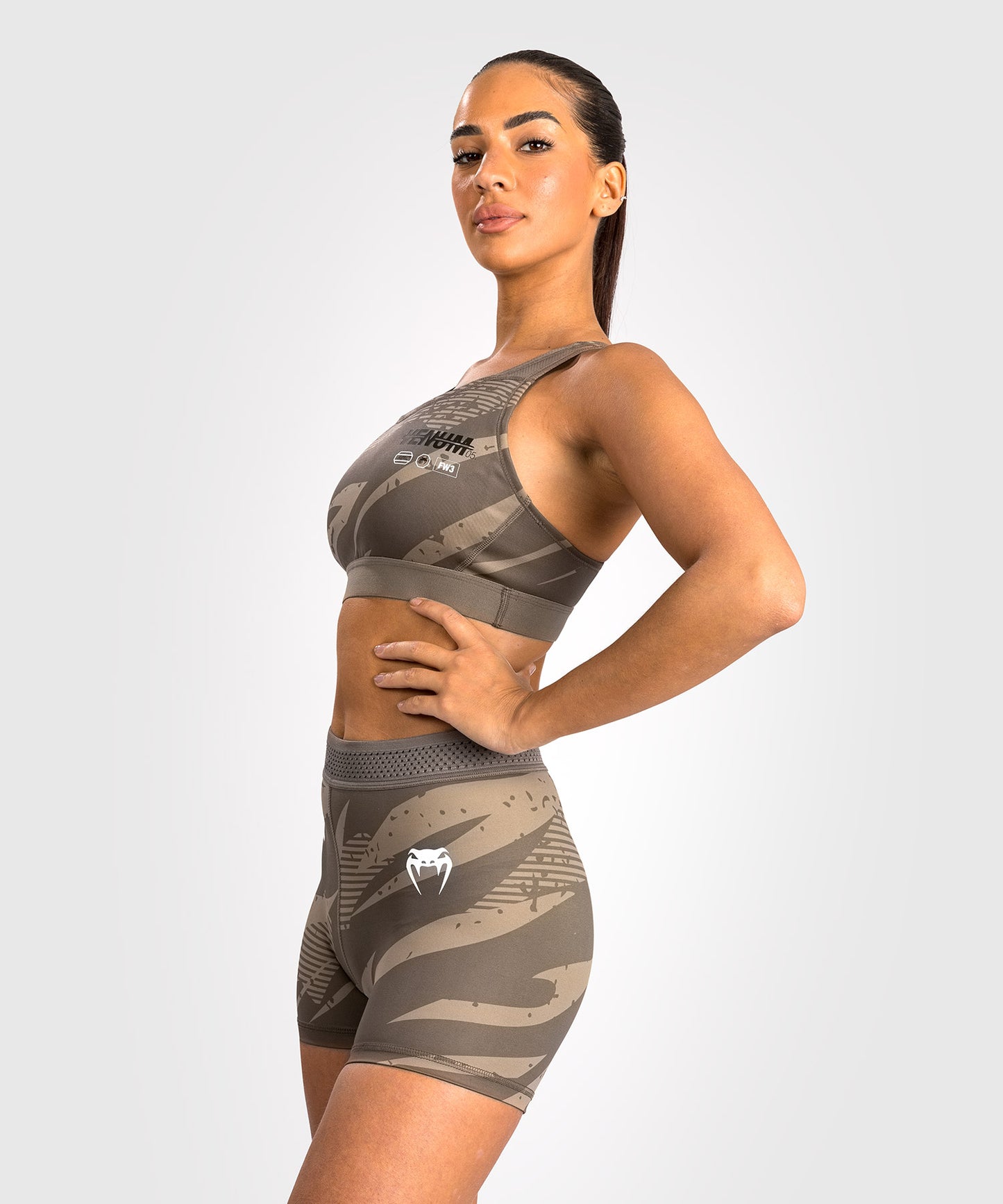 Short de compression pour Femmes UFC Adrenaline by Venum Fight Week - desert Camo