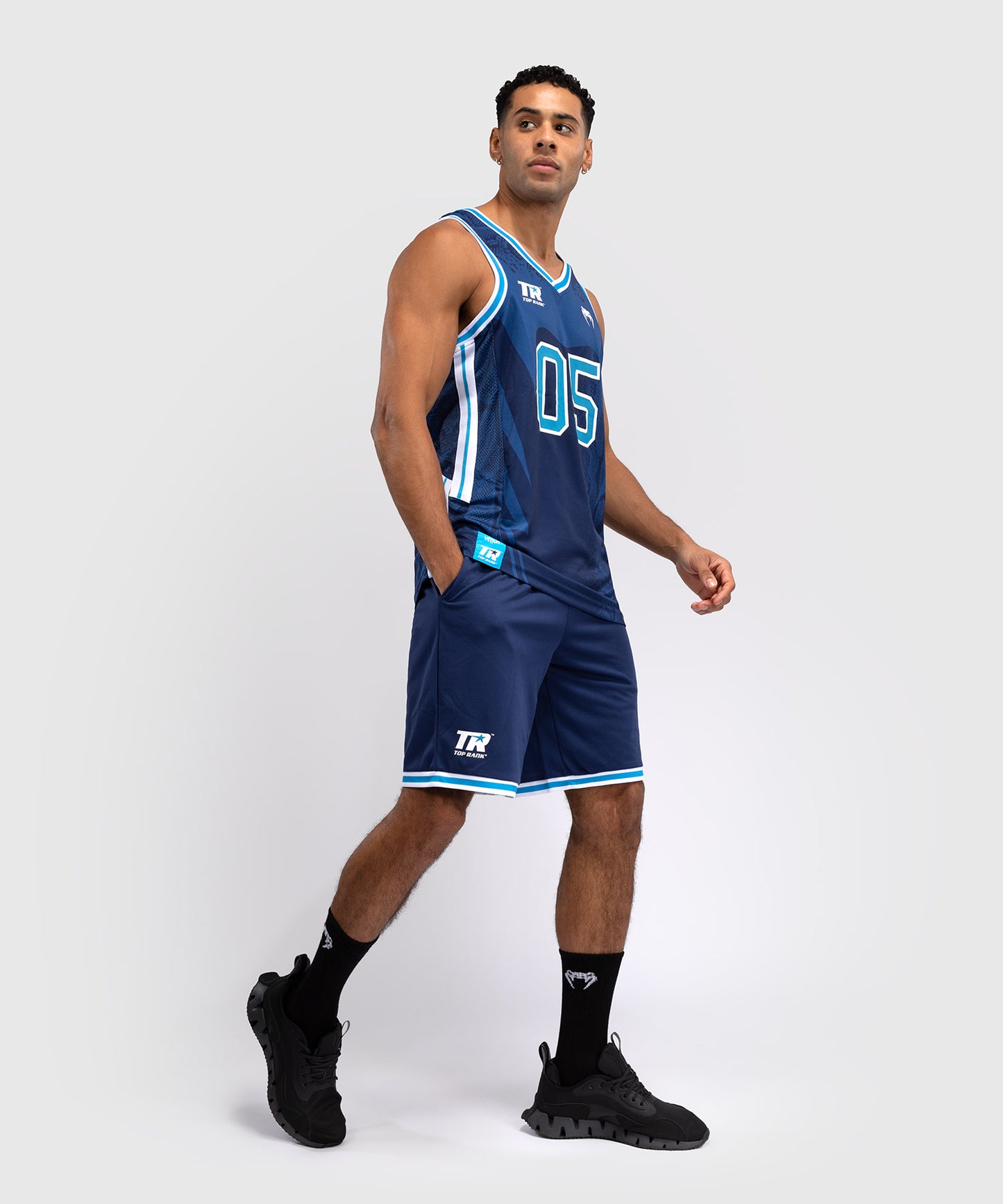 Short de Basket Venum x Top Rank Original pour Hommes - Bleu Marine