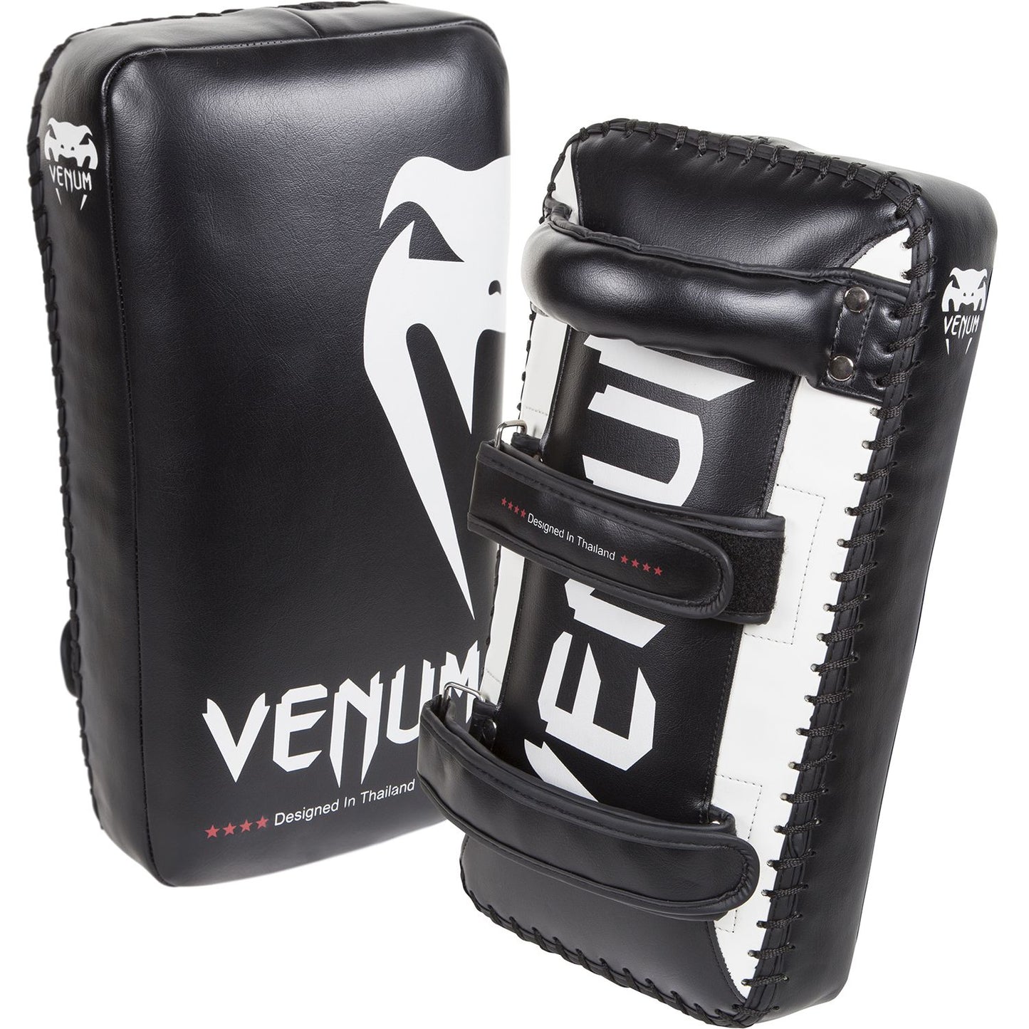 Venum Giant Kick Pads - Negro/Hielo (Par)