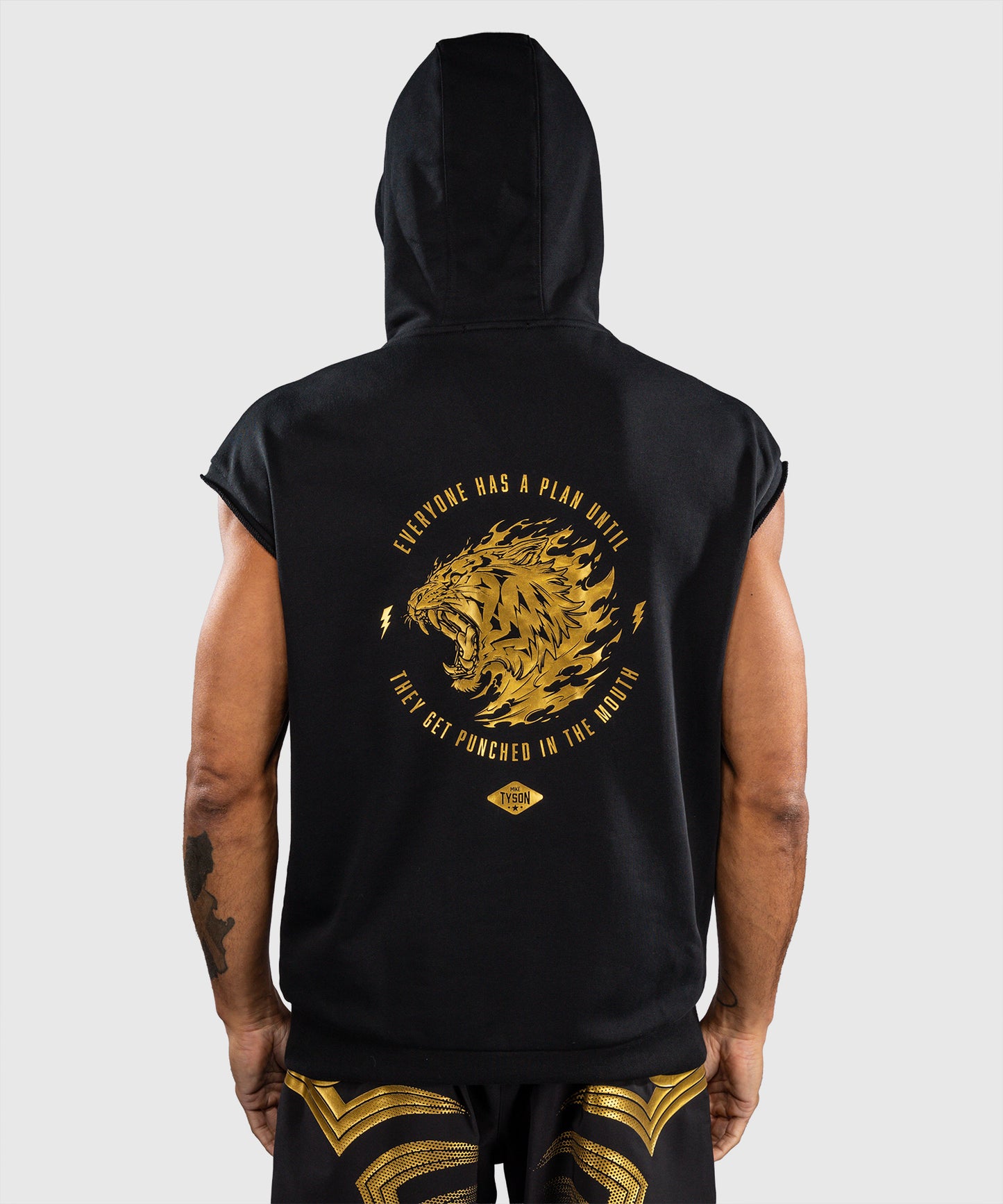 Sweat à capuche Sans Manches Venum x Mike Tyson Tiger - Noir/Or