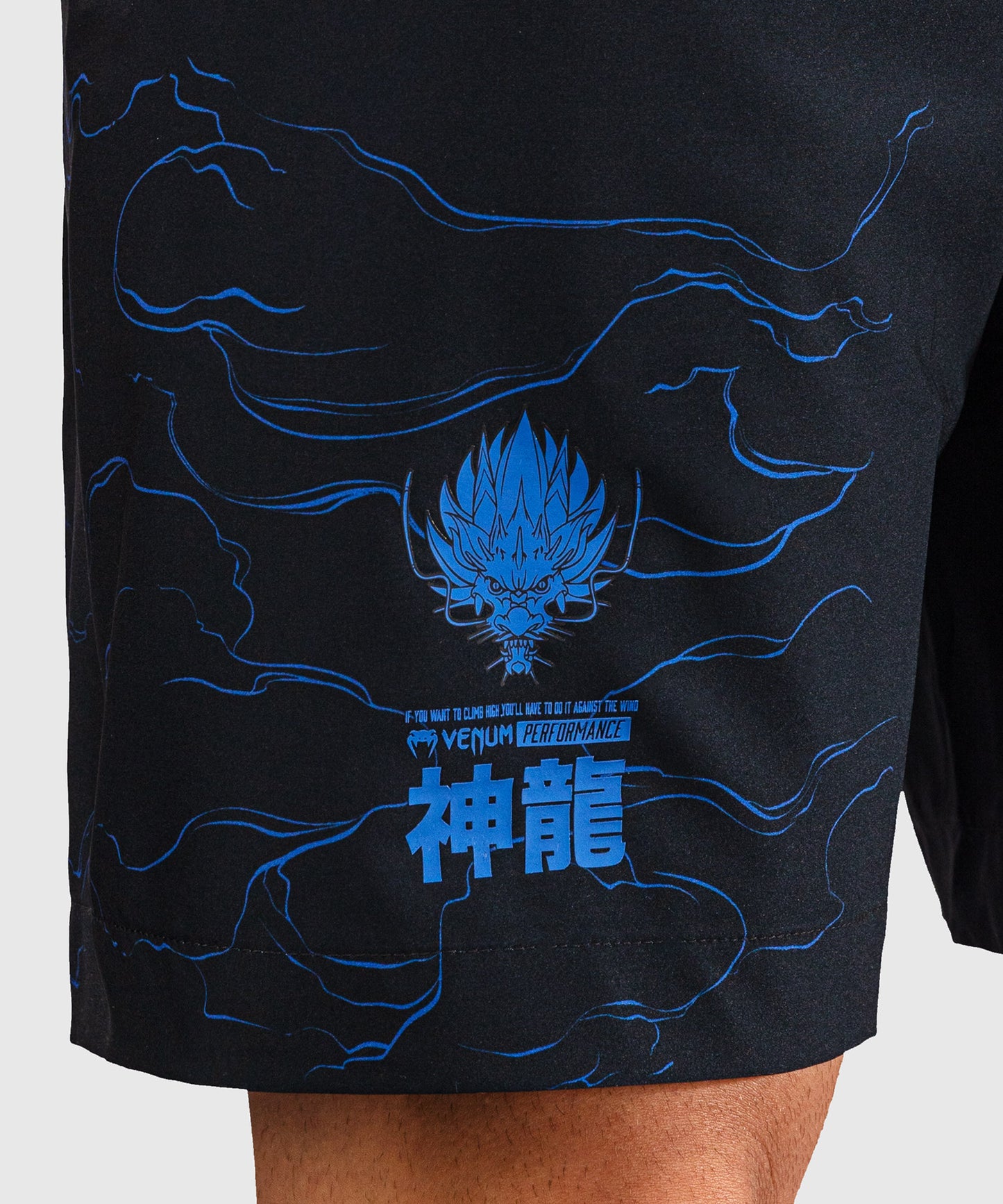 Venum Thunder Dragon Training Shorts - Black/Royal Blue