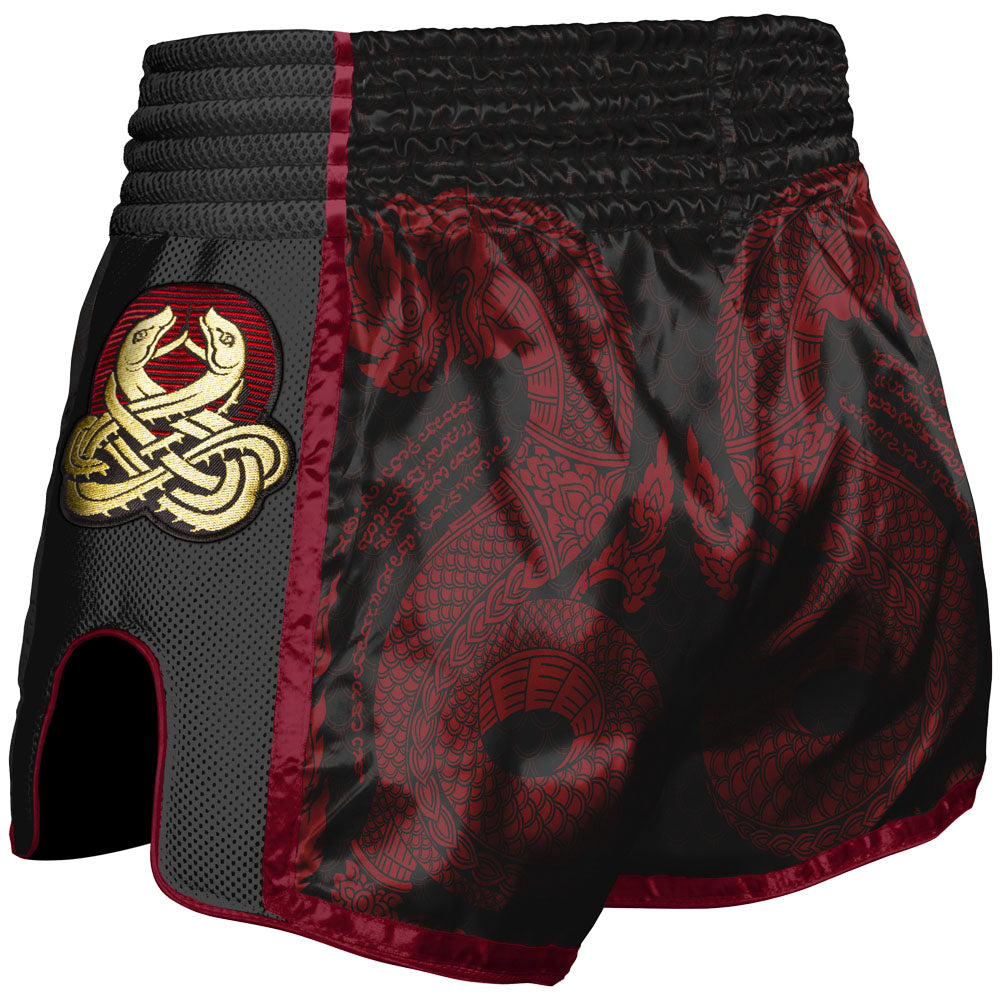 8 Weapons Super Mesh Naga Black Muay Thai Shorts - Red