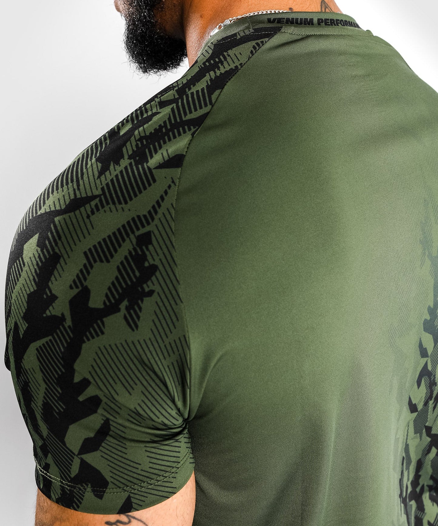 UFC Men's Short Sleeve Technical T-Shirt Venum Authentic Fight Week - Khaki