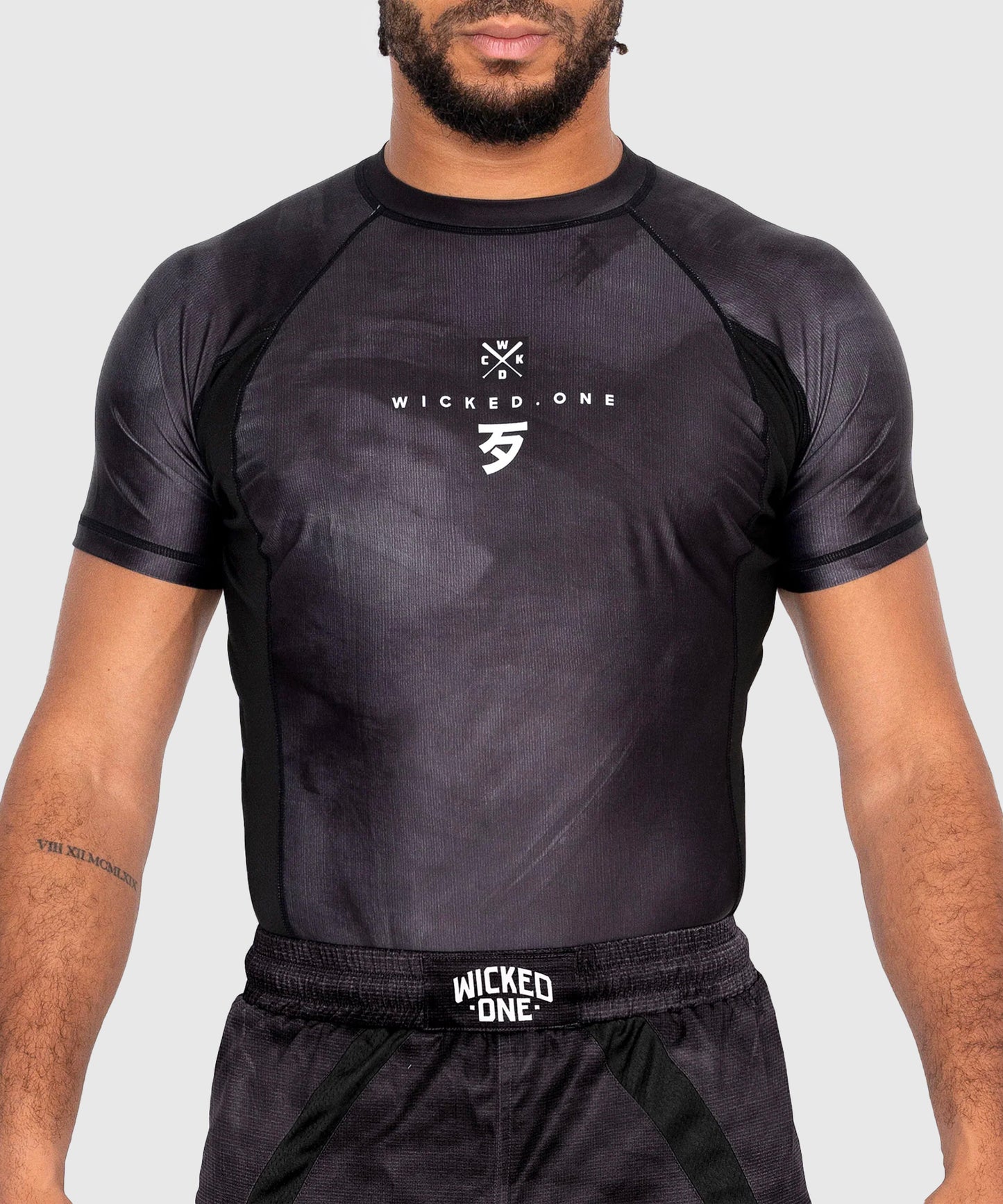 Wicked One Contest Rashguard a Maniche Corte - Nero