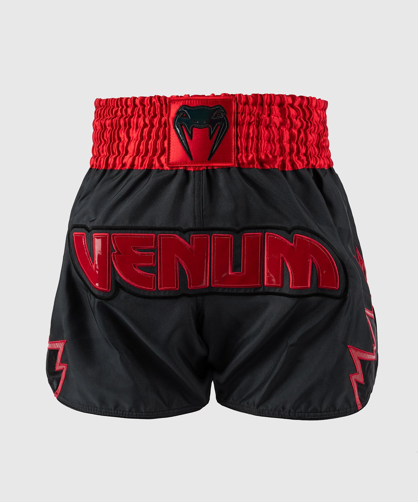 Short de Muay Thai Venum Inferno - Gris Charbon/Rouge