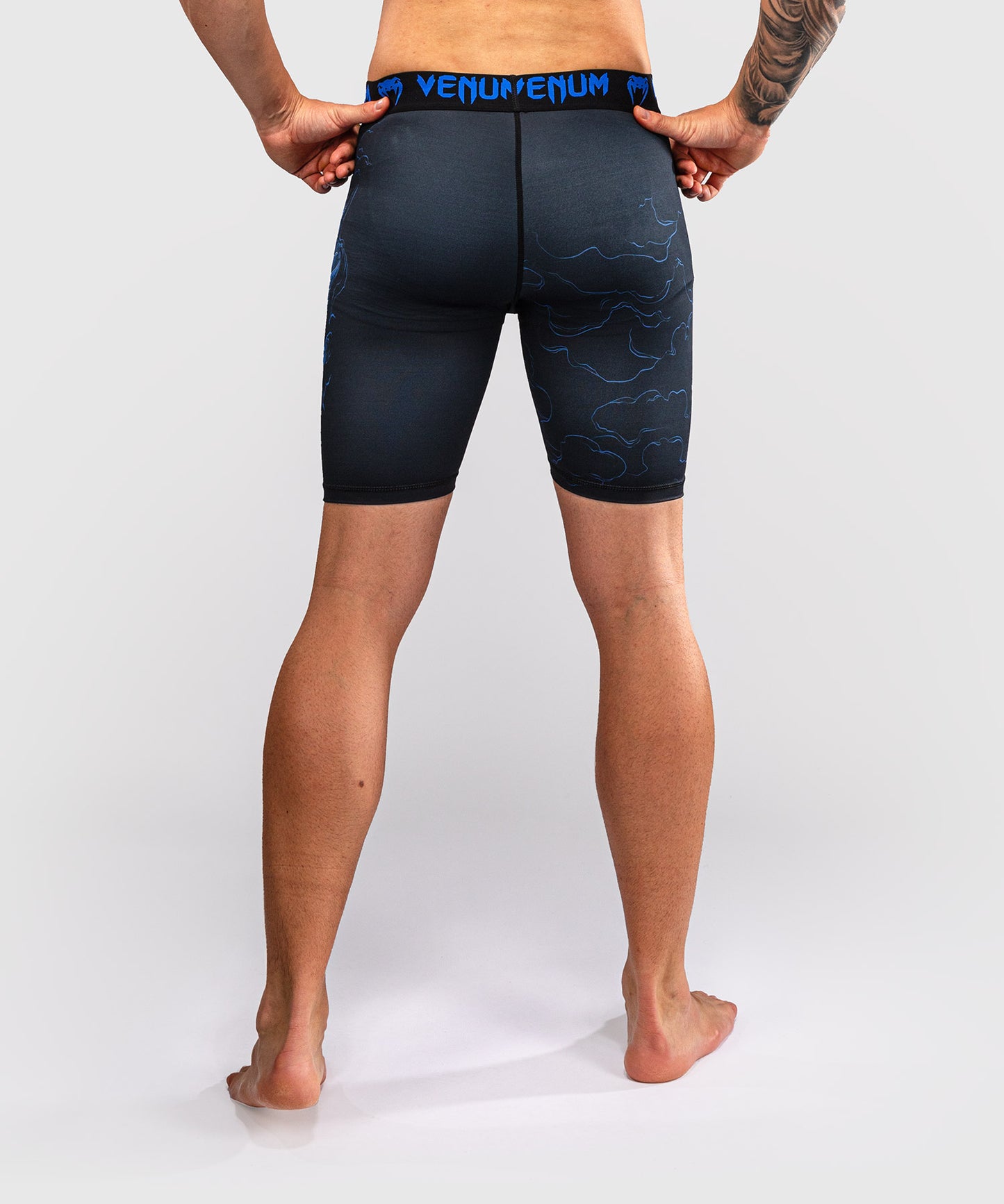Venum Thunder Dragon Vale Tudo Shorts - Black/Royal Blue