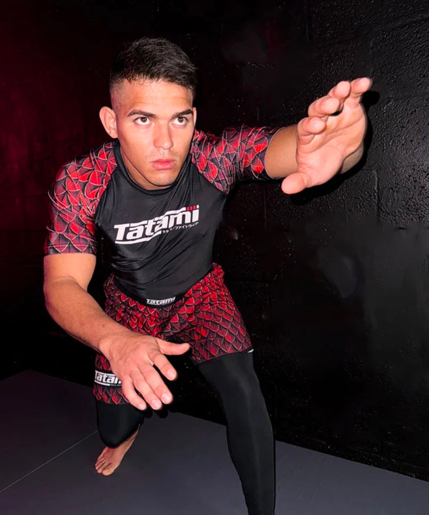 Tatami Fightwear Recharge Dragon Rashguard Kurzarm – Schwarz/Rot