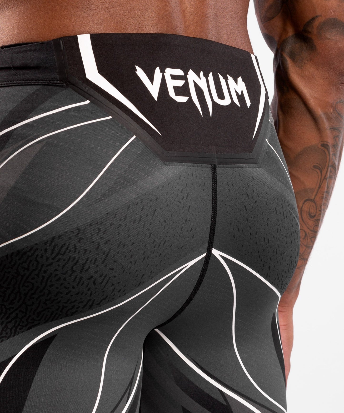 Men's UFC Venum Authentic Fight Night Compression Short - Long Cut - Black