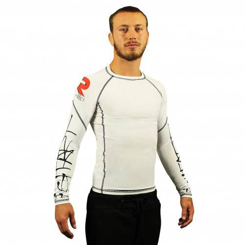 Fight Art Gano Samouraï Langarm-Rashguard - Weiß