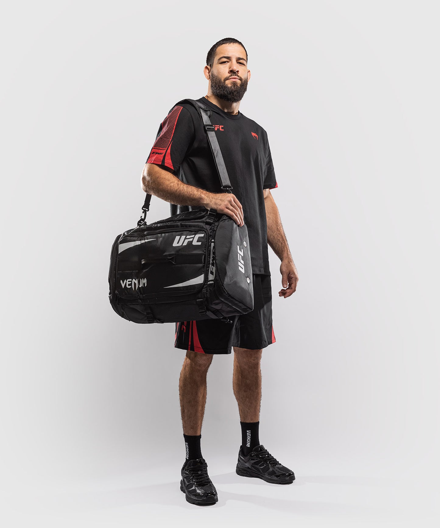 UFC Unity by Venum Authentic Fight Week Gear Bag – Black/White