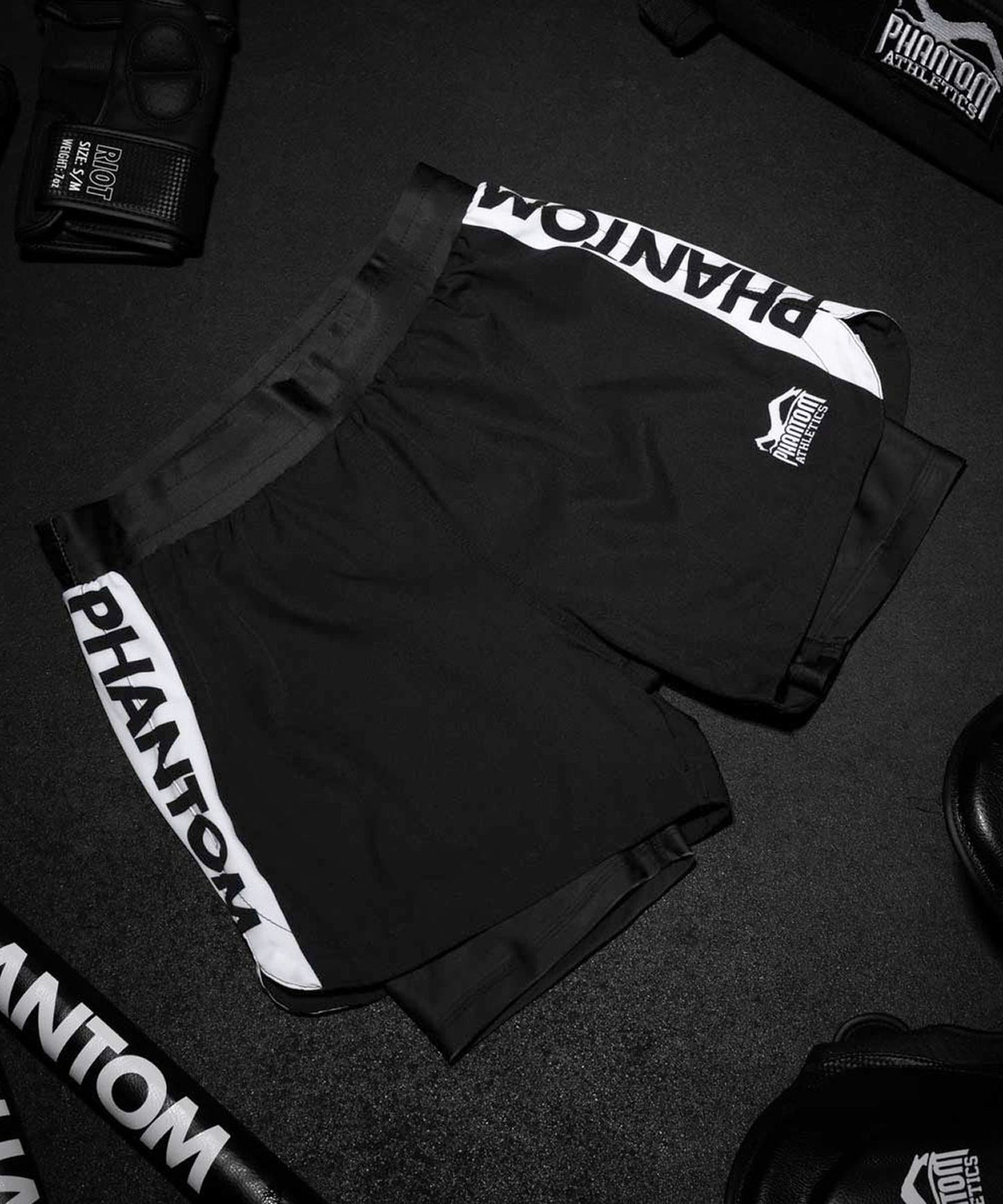 Short de MMA Phantom Athletics Fusion 2In1 Apex - Noir