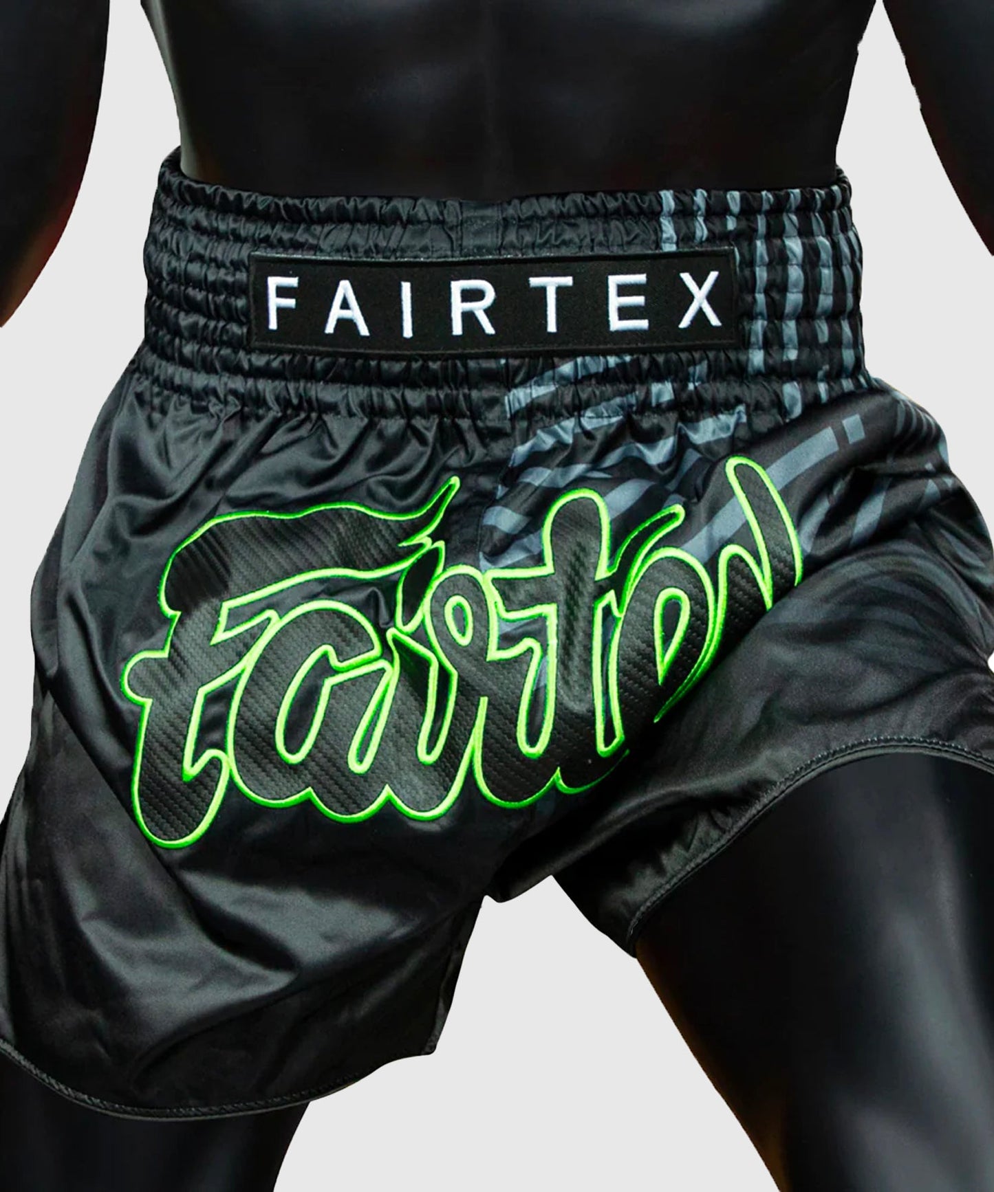 Short de Muay Thai Fairtex Racer - Noir/Vert