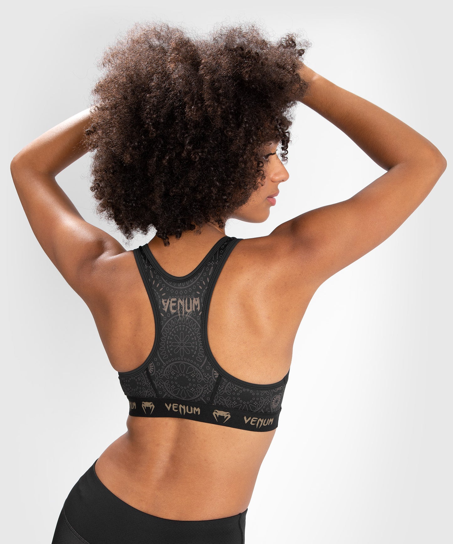 Sujetador deportivo Venum Santa Muerte Dark Side para mujer - Negro/Marrón