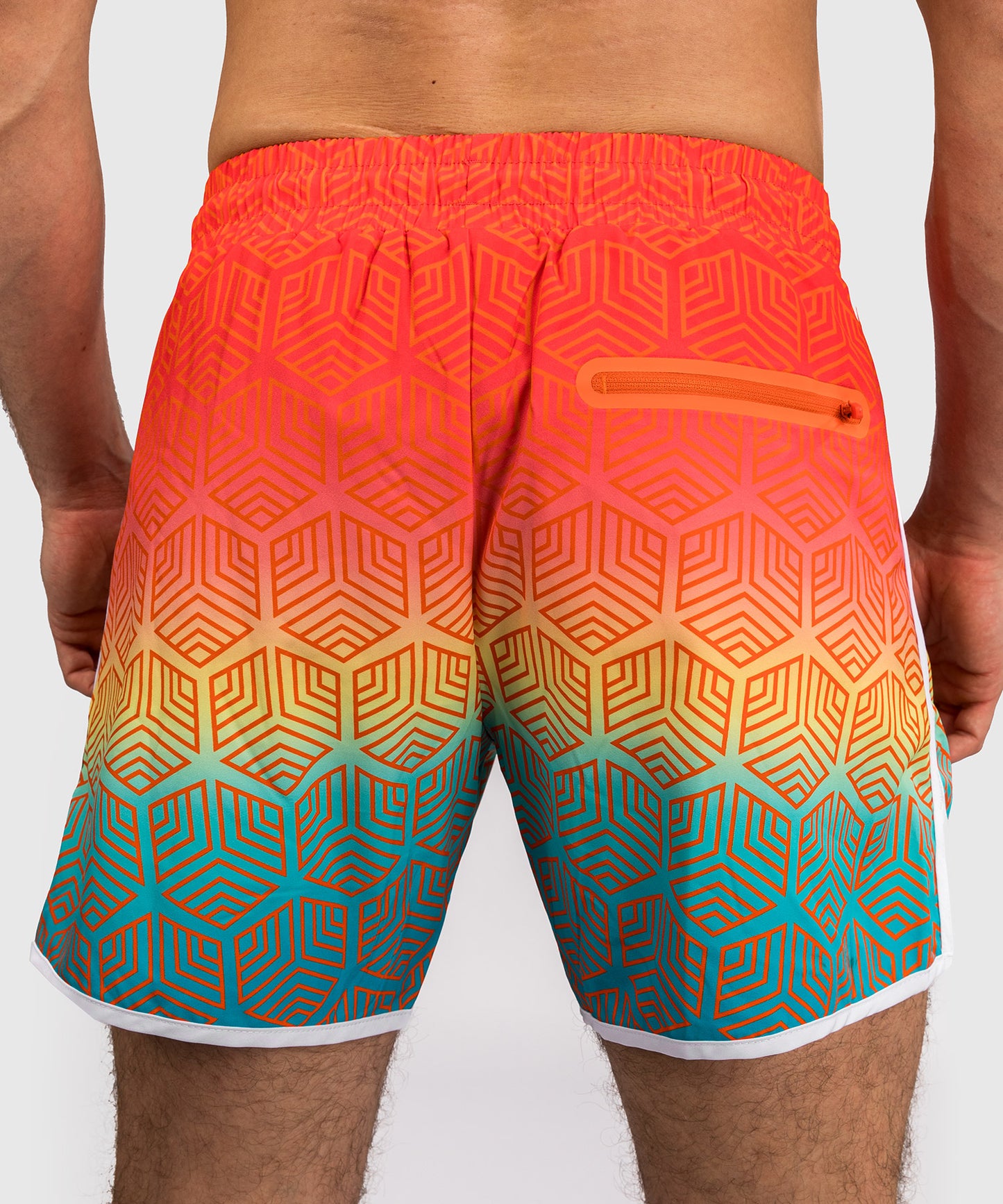 Short de Bain Venum Octane - Orange Sunset/Bleu Ciel