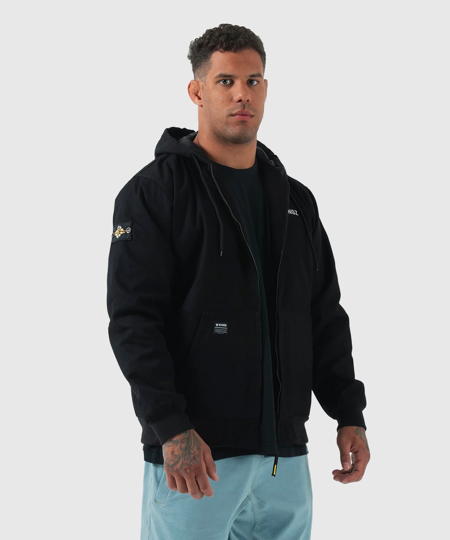 Kingz Canvas Jacke - Schwarz