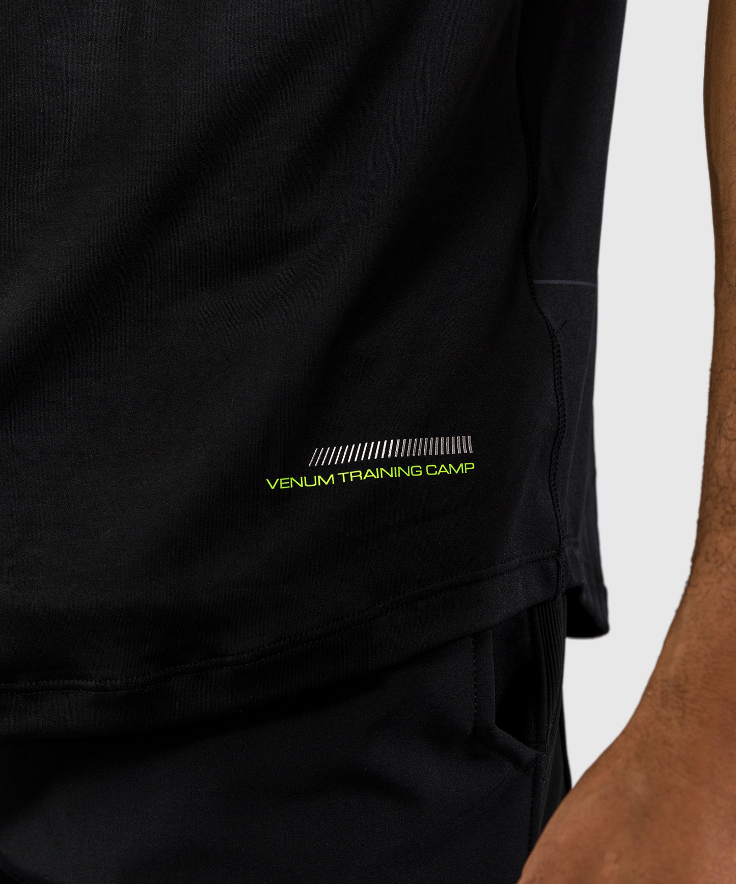 T-shirt Dry Tech Venum Training Camp 4.0 - Noir/Vert fluo