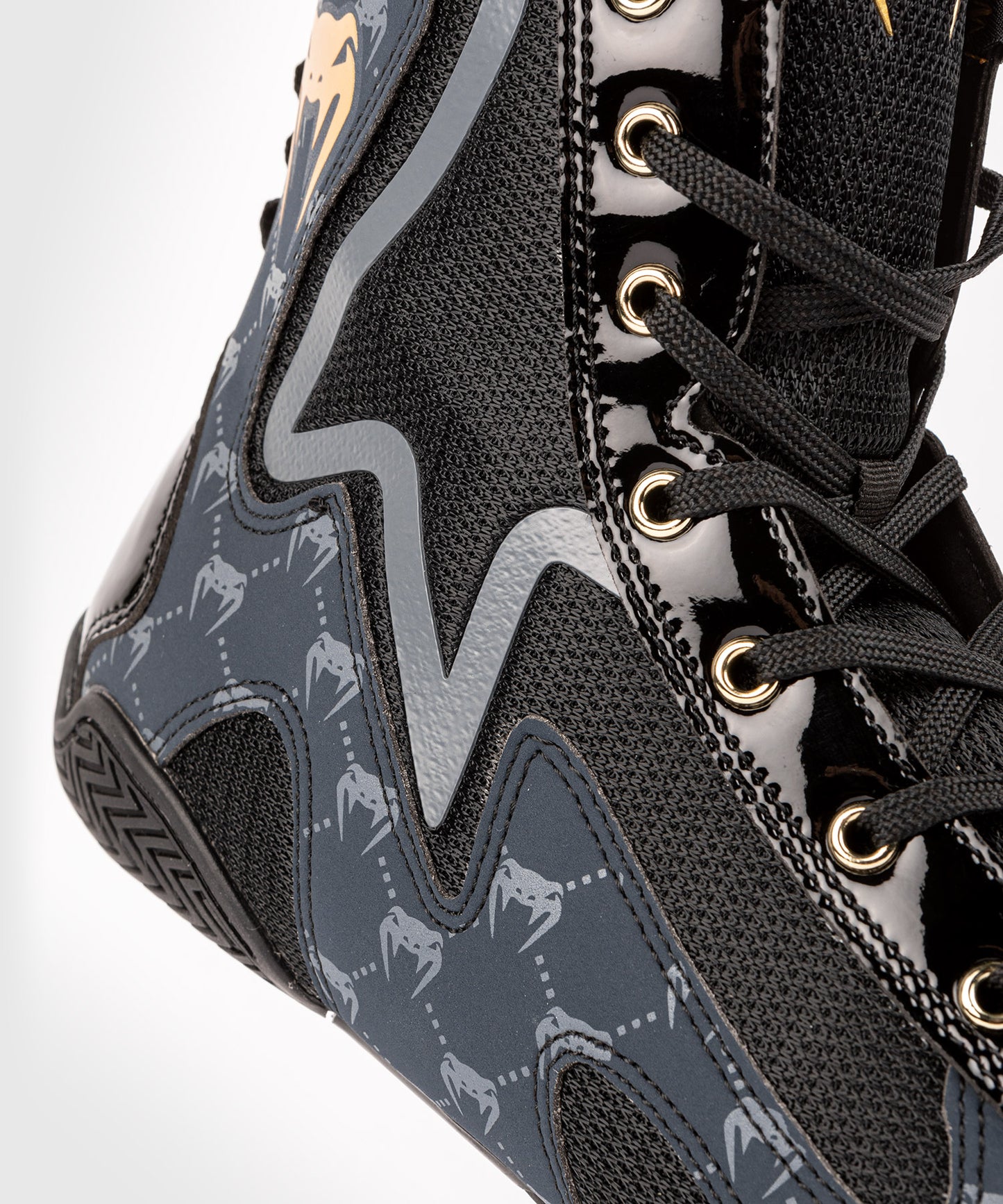 Chaussures de Boxe Venum Elite Evo Monogram - Noir/Bleu Marine