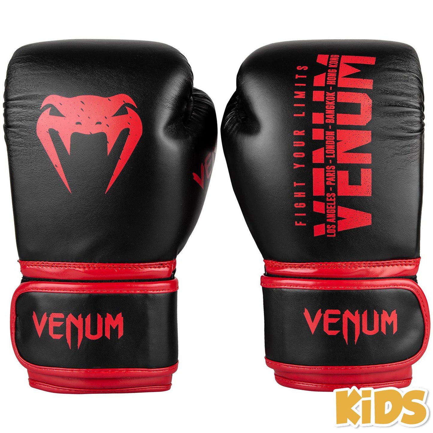 Venum Signature Kids Kinder Boxhandschuhe - Schwarz/Rot