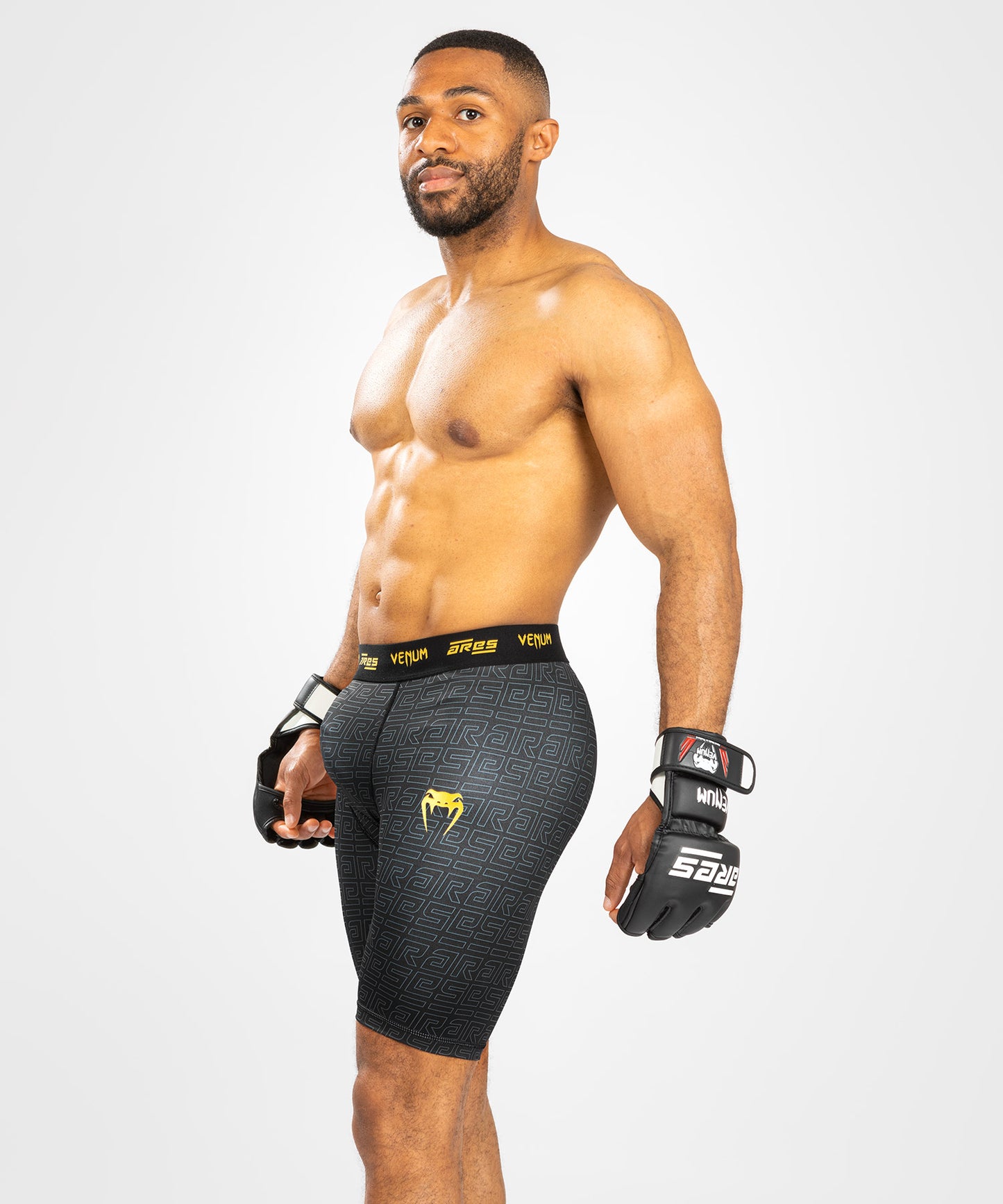 Venum x Ares Pantalones Vale Tudo para Hombre - Negro/Dorado