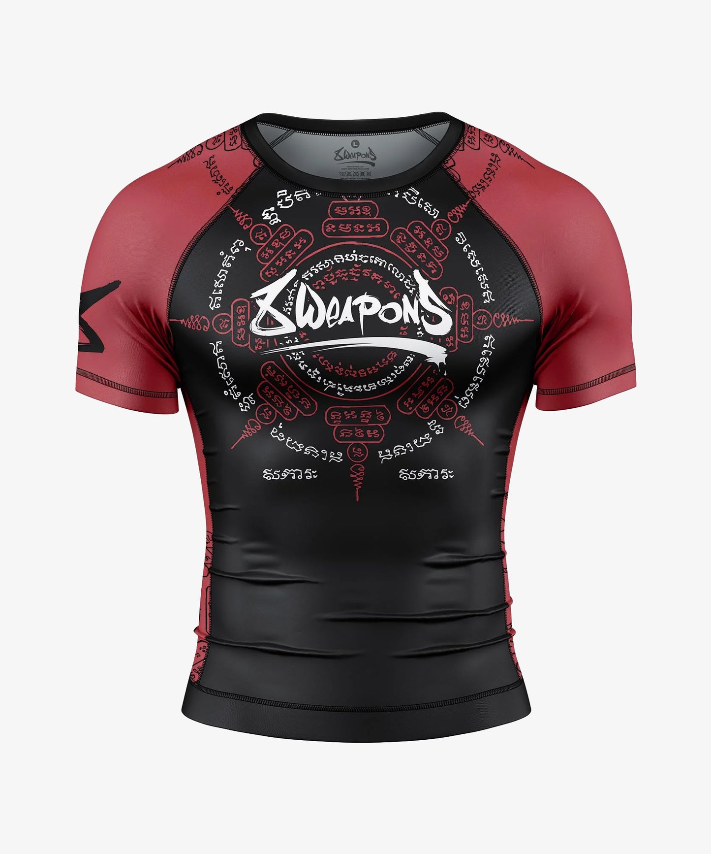 8 Weapons 8 Ways Yant 2.0 Rashguard - Negro/Rojo