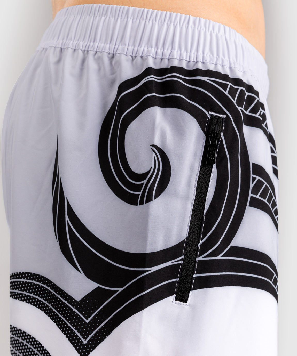 Venum x Mike Tyson Tiger Training Shorts - Optical White/Deep Black