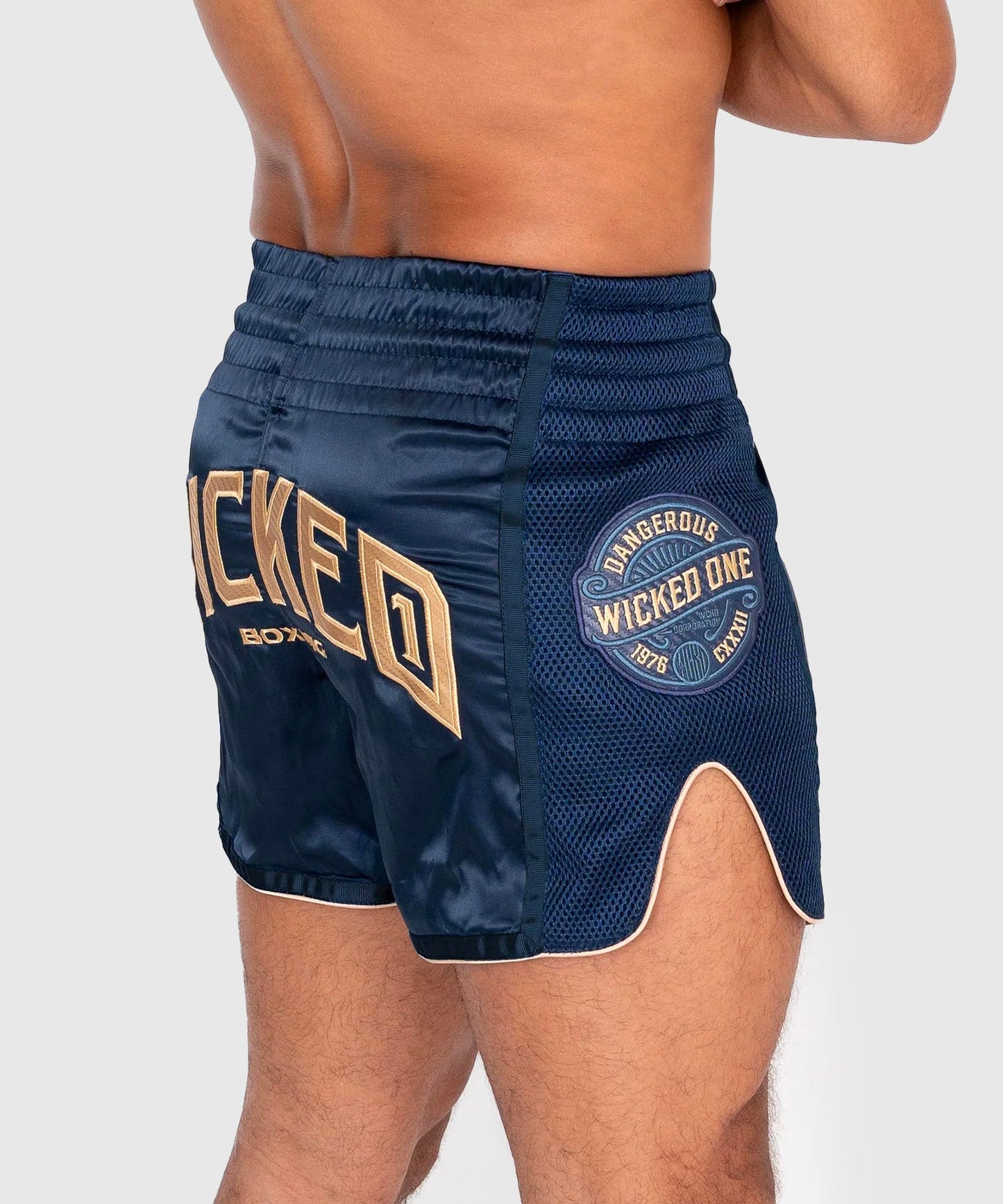 Wicked One Block Pantaloncini da Muay Thai - Blu Marine