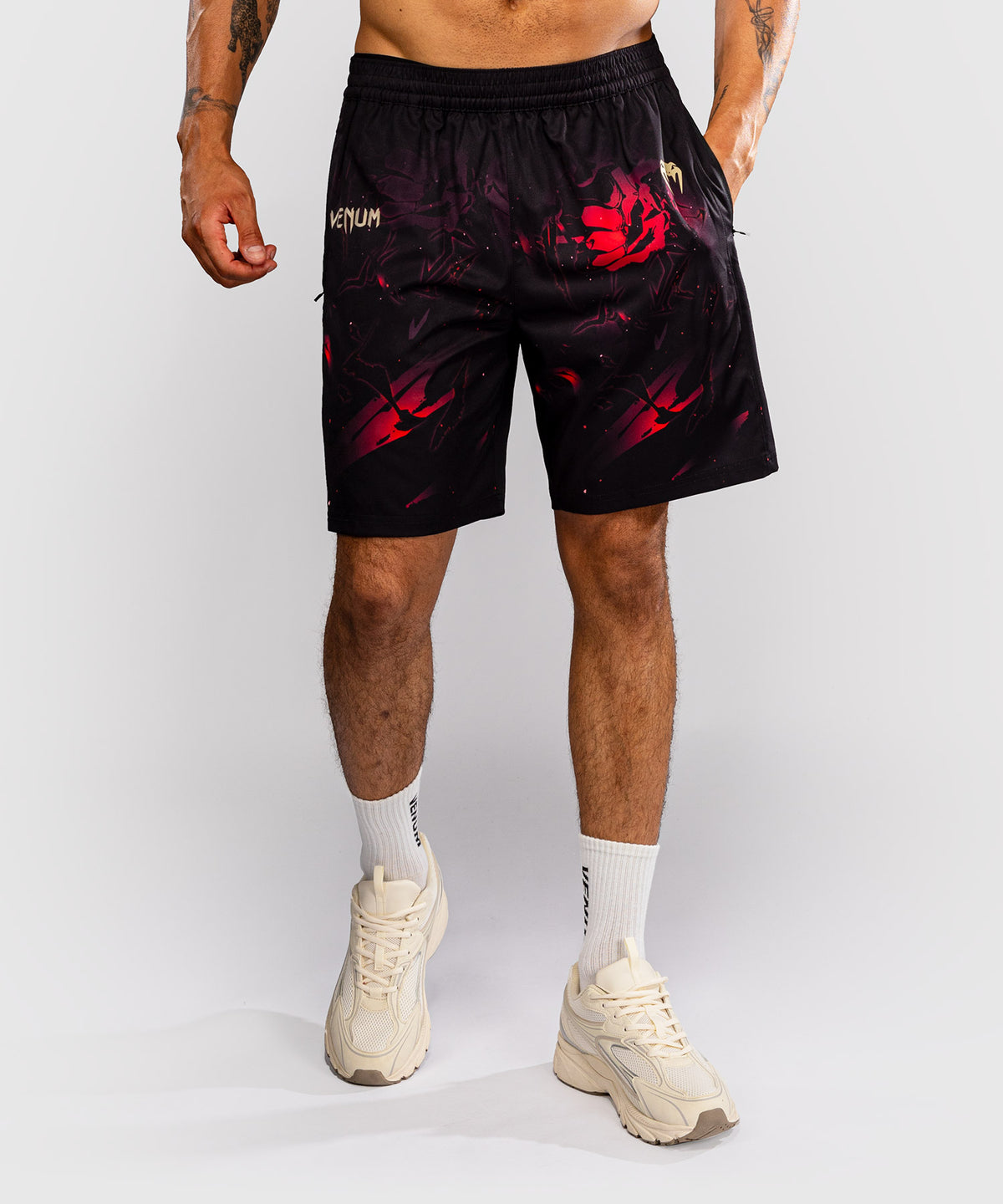 Jujutsu Kaisen x Venum Itadori Trainingsshorts – Schwarz/Rot