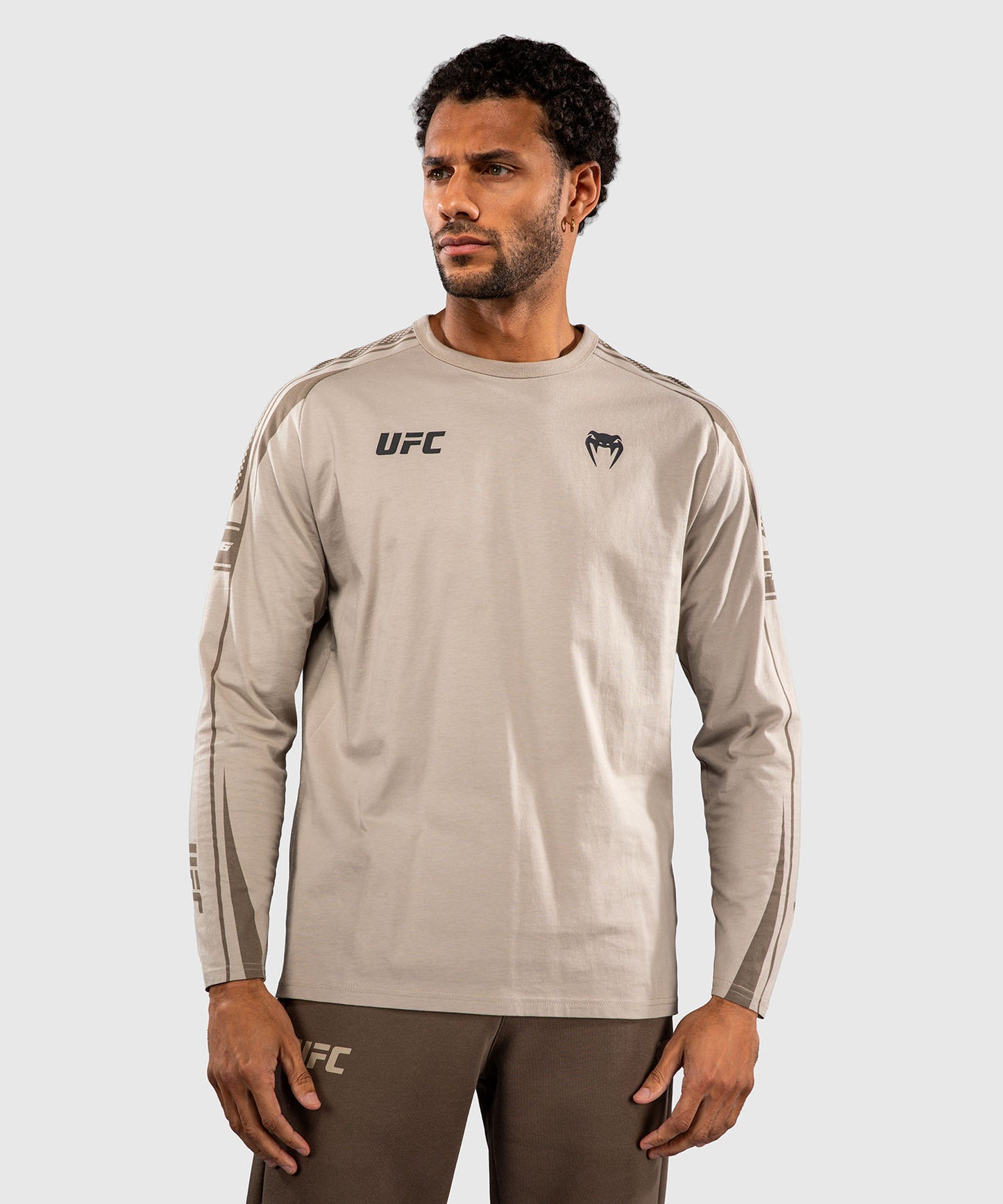 Venum UFC Unity by Venum Authentic Fight Week Men's Long Sleeve T-Shirt - Sand