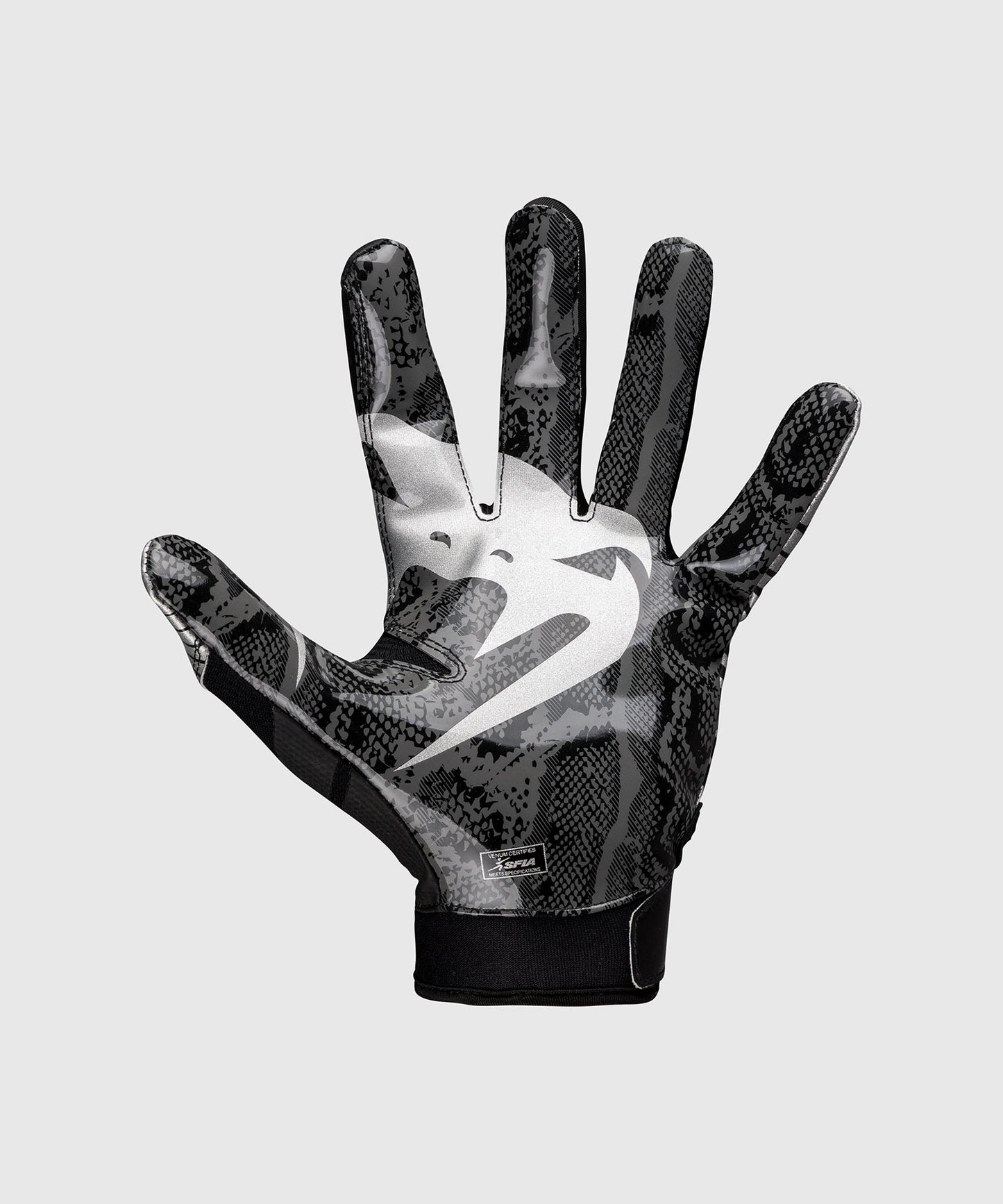 Venum Elite Guanti da Football - Nero/Argento