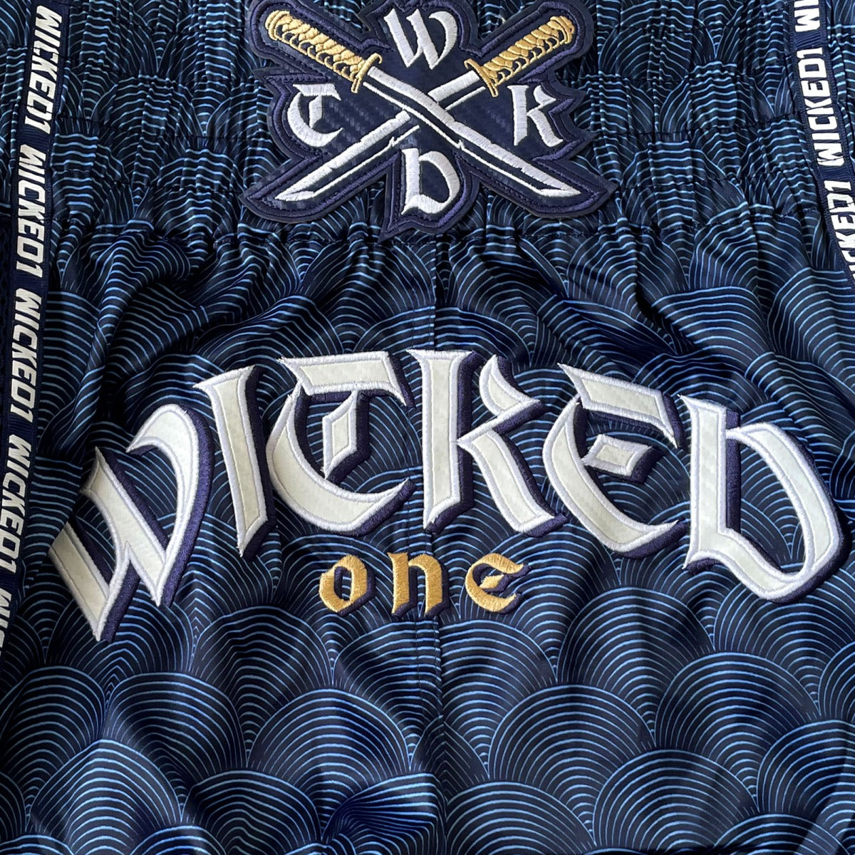 Wicked One Samurai Pantalones de Muay Thai - Azul