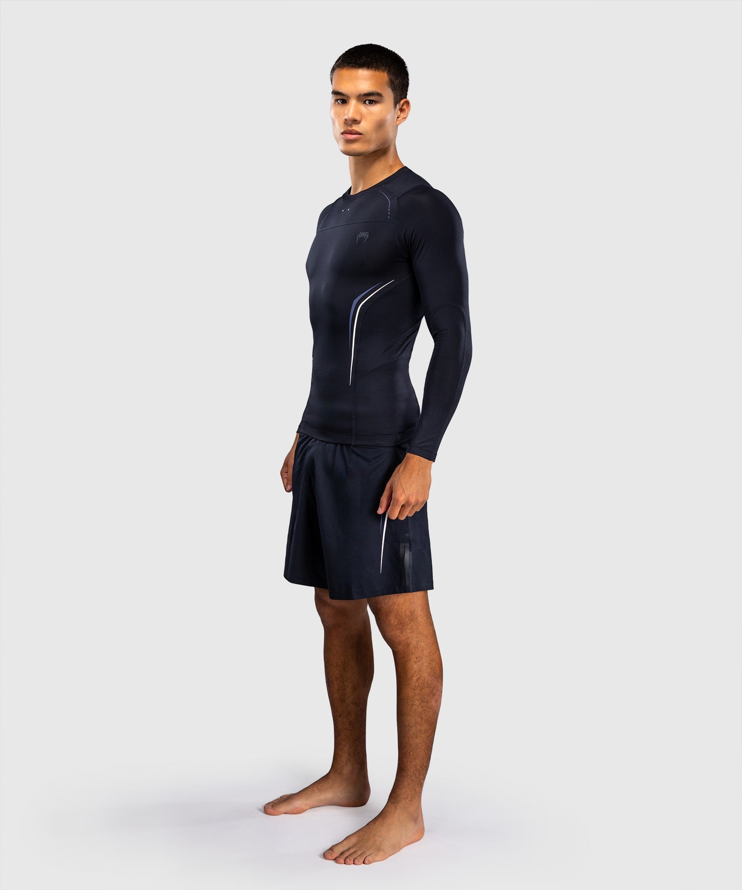 Venum G-Core Rashguard Manga Larga - Azul Marino/Blanco
