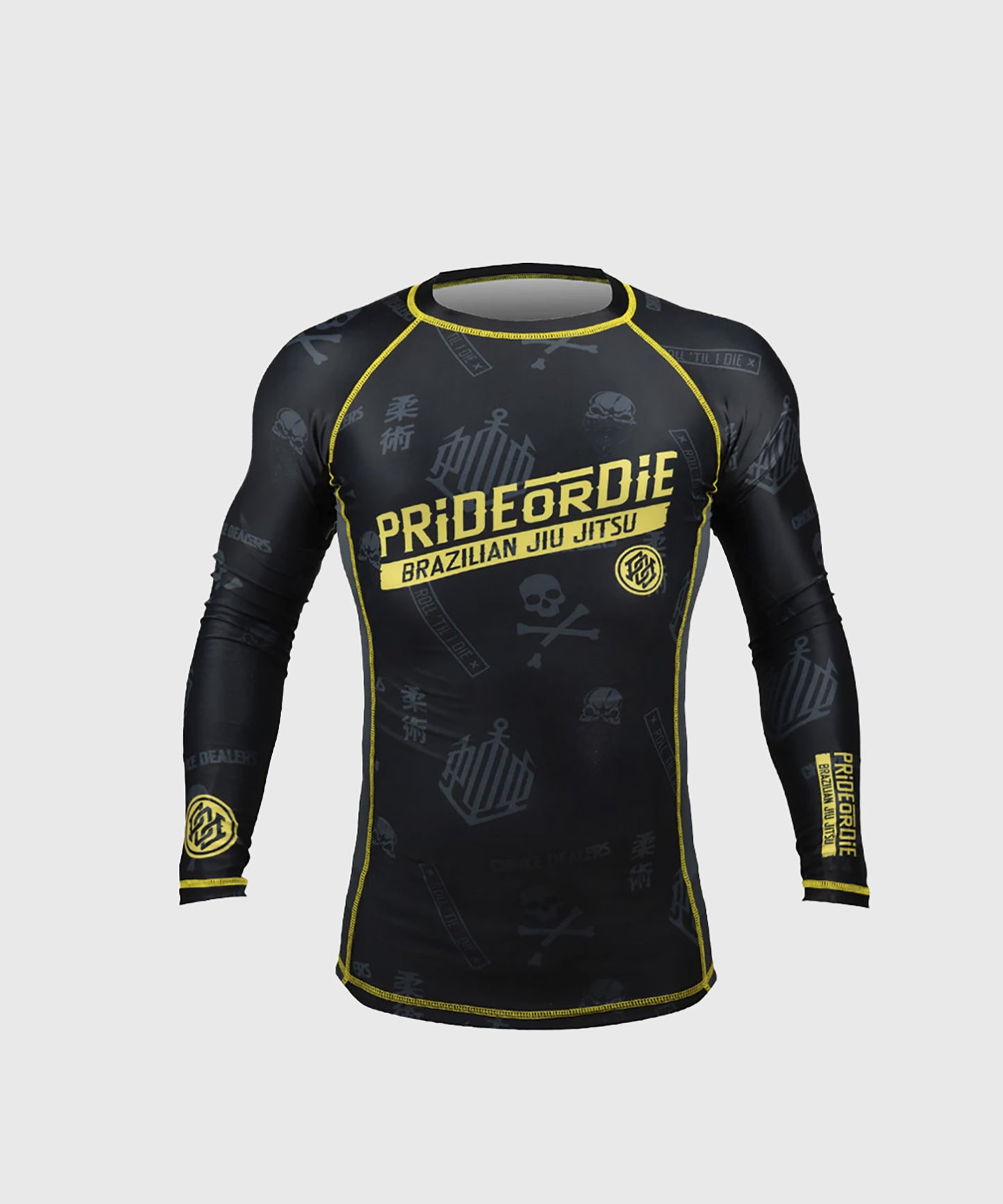 Pride or Die Hang Loose Rashguard a Maniche Lunghe - Nero
