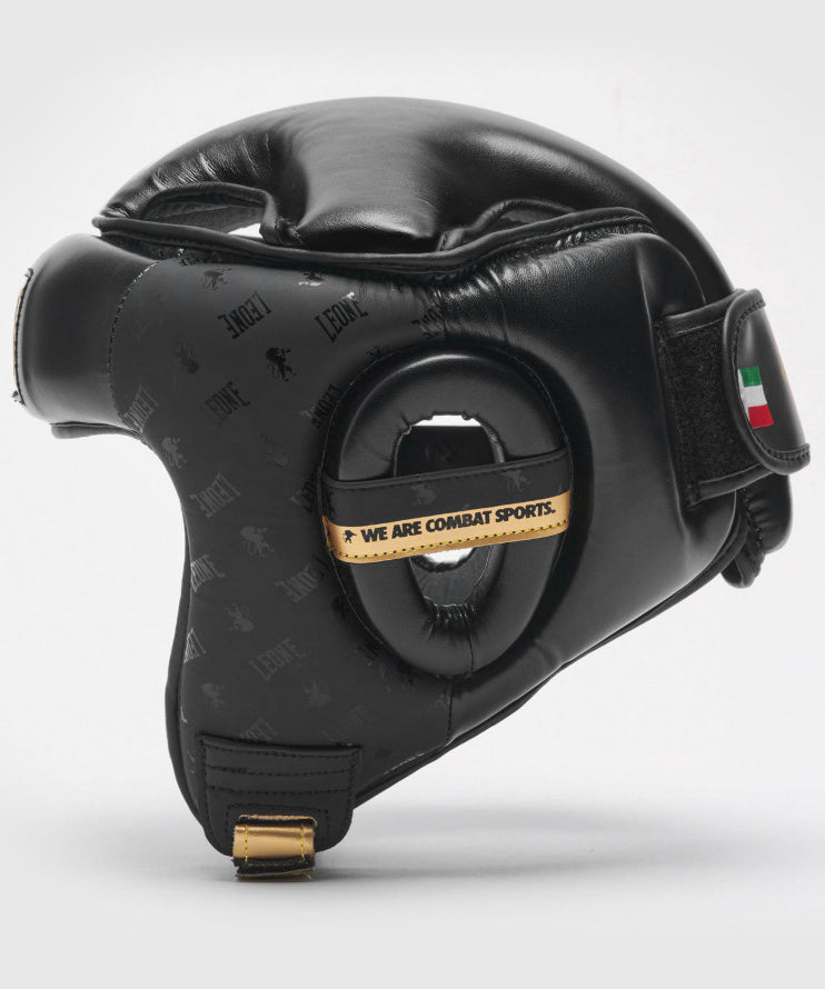 Leone DNA Casco de Boxeo - Negro