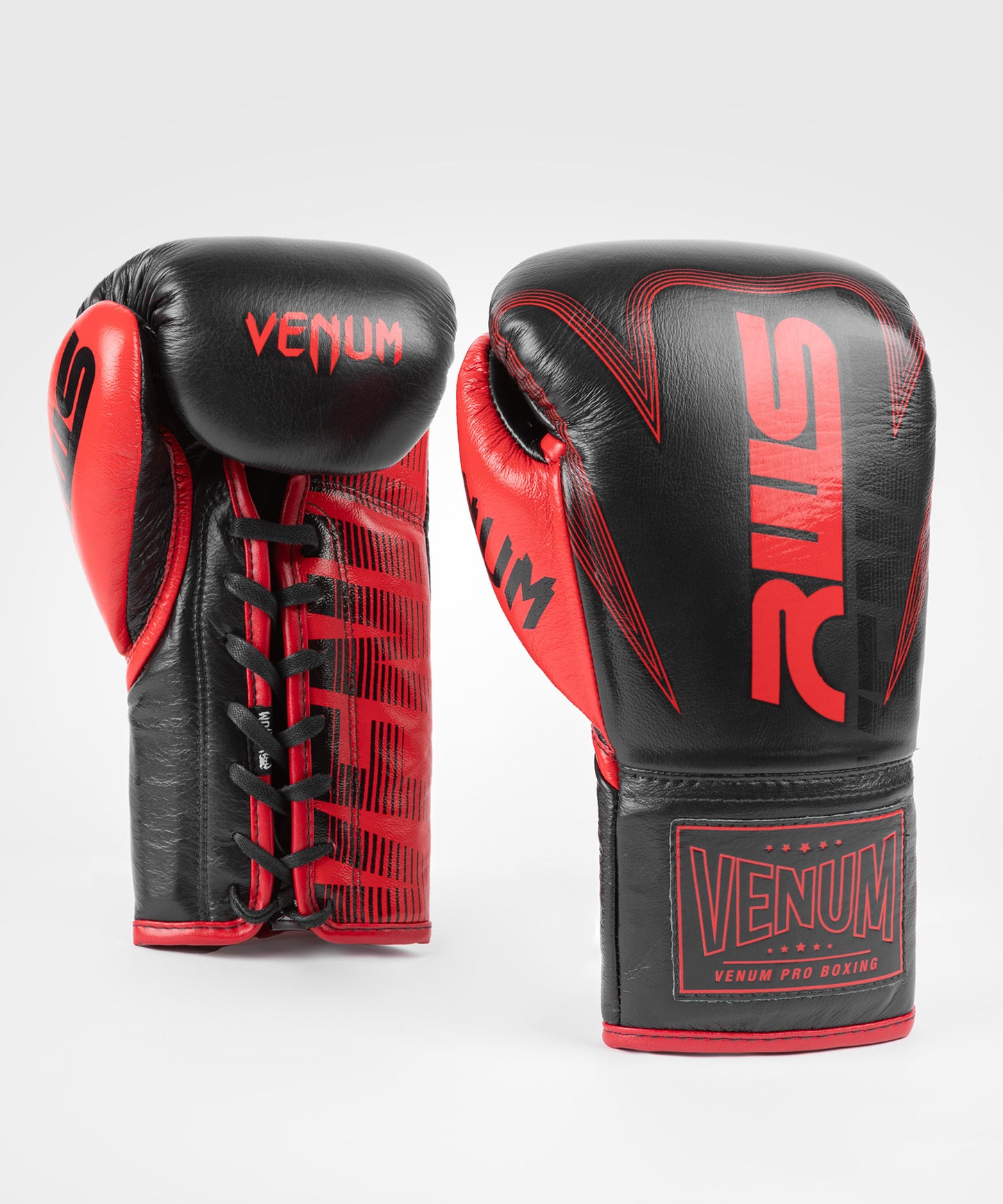 Offizielle Boxhandschuhe mit Schnürsenkeln RWS X Venum - Schwarz
