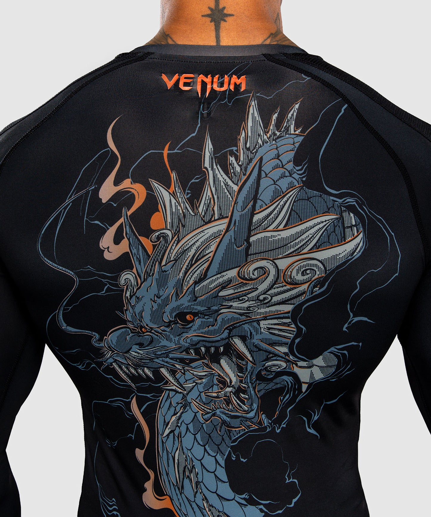 Venum Thunder Dragon Rashguard a Maniche Lunghe – Nero/Grigio/Rame