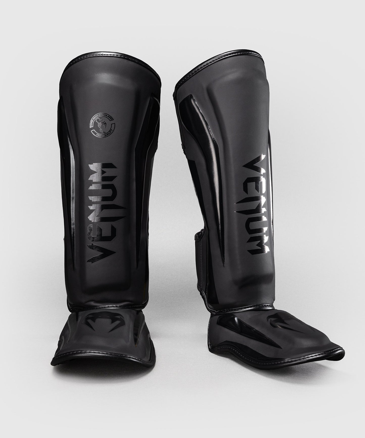 Espinilleras Venum Elite Standup - Negro Mate/Negro
