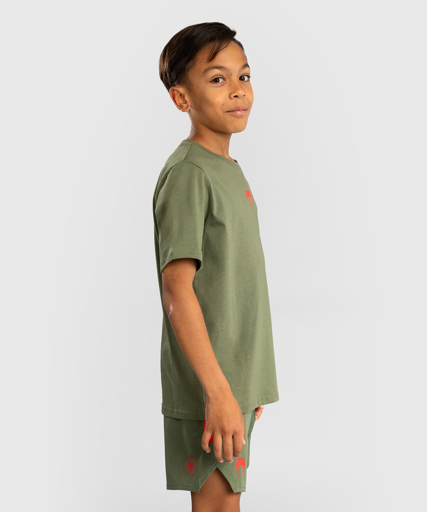 Venum Contender Kinder T-Shirt - Armeegrün/Orange