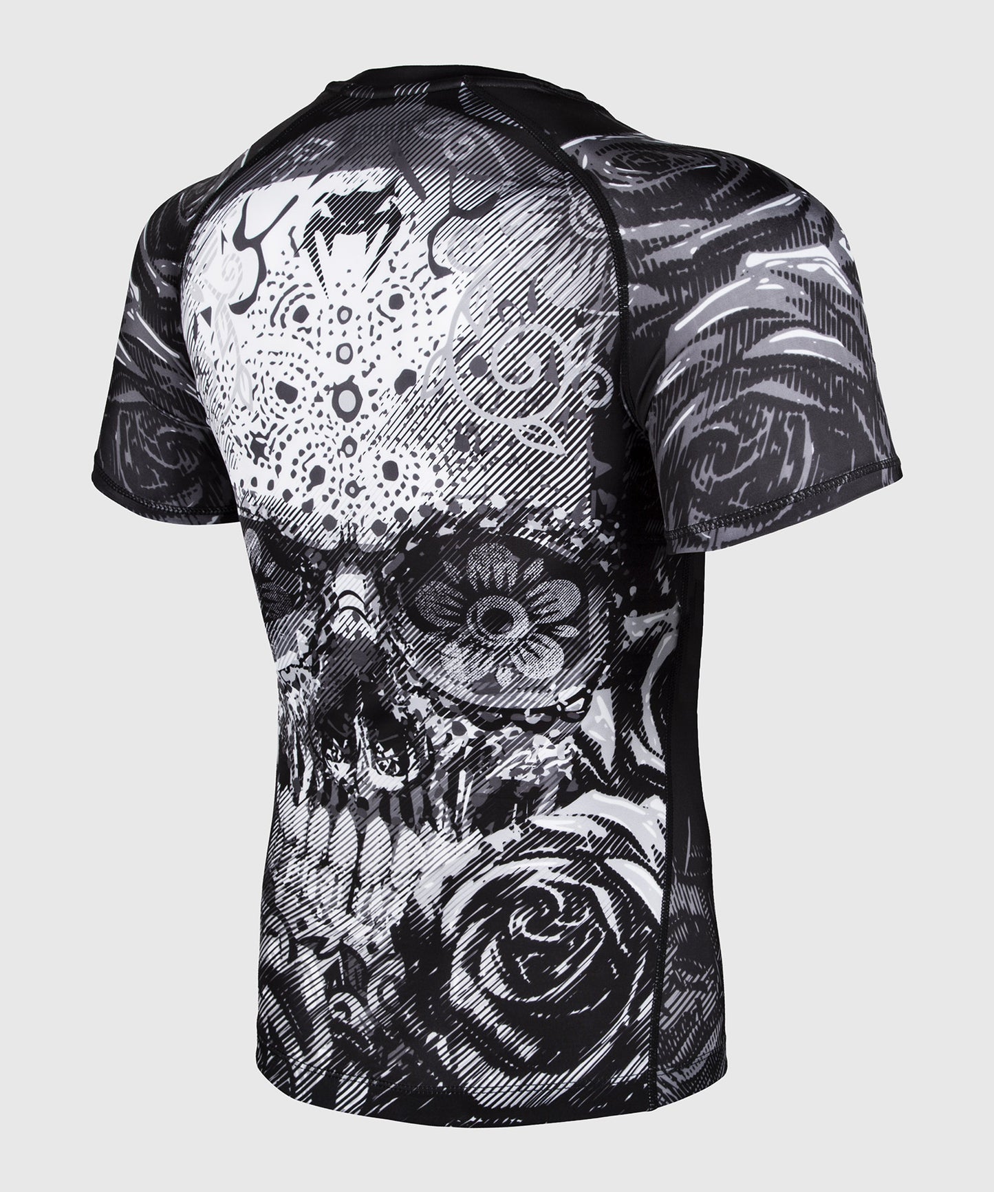 Venum Santa Muerte 3.0 Rashguard - Kurzarm - Schwarz/Weiß