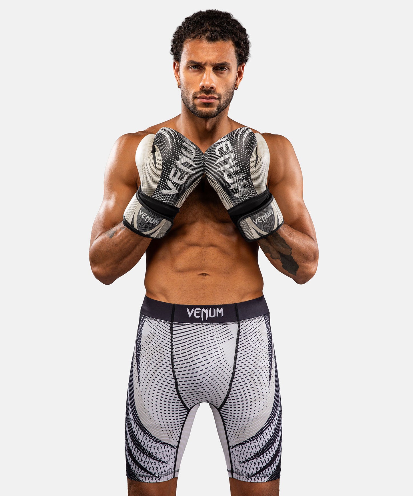 Venum Galactic 3.0 Pantalón Corto de Compresión - Blanco Hueso/Negro