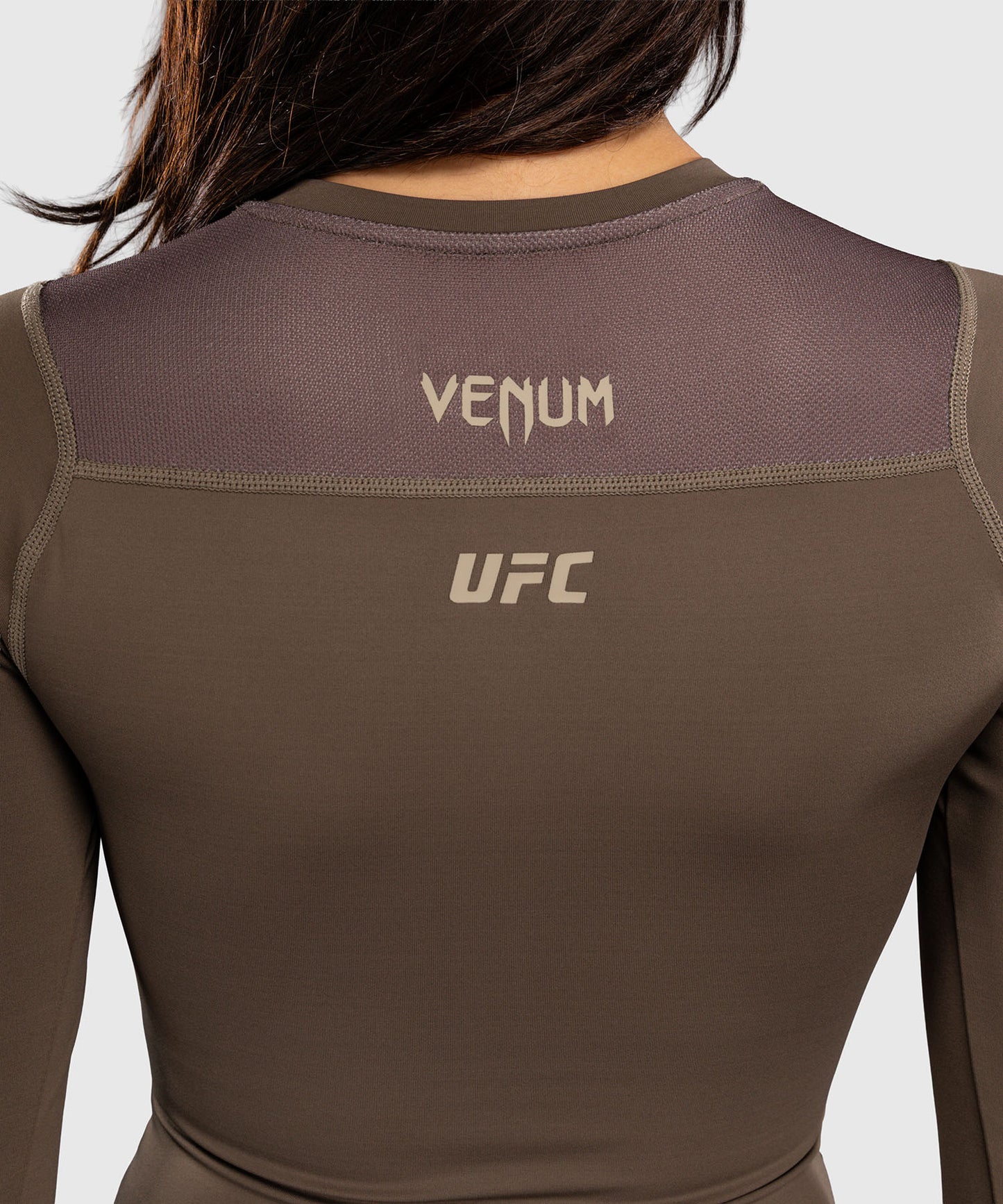 Venum UFC Unity by Venum Authentic Fight Week Women's Performance Long Sleeve Rashguard - Brown